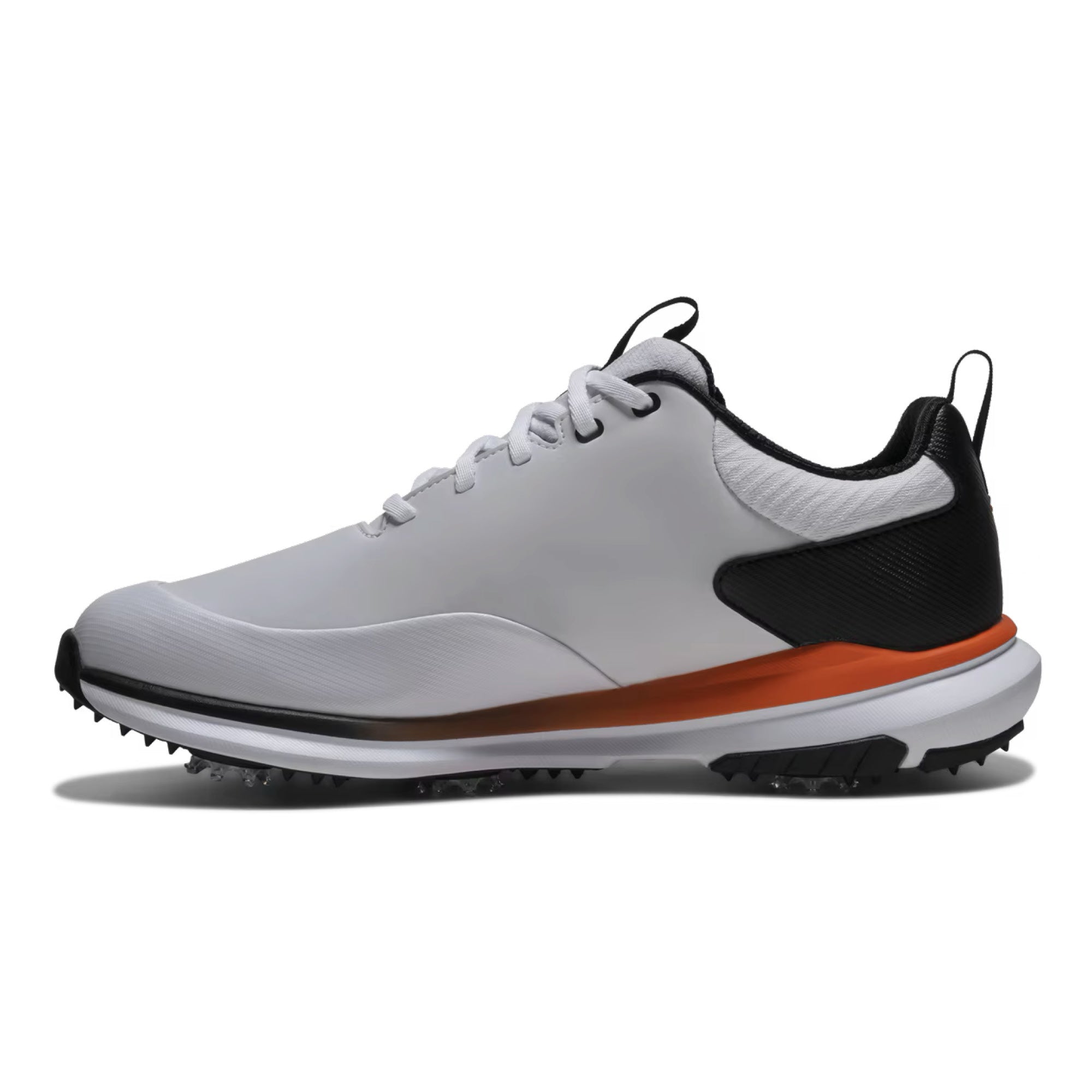 FootJoy Tour Rival Spiked Golf Shoes - White, Black & Orange