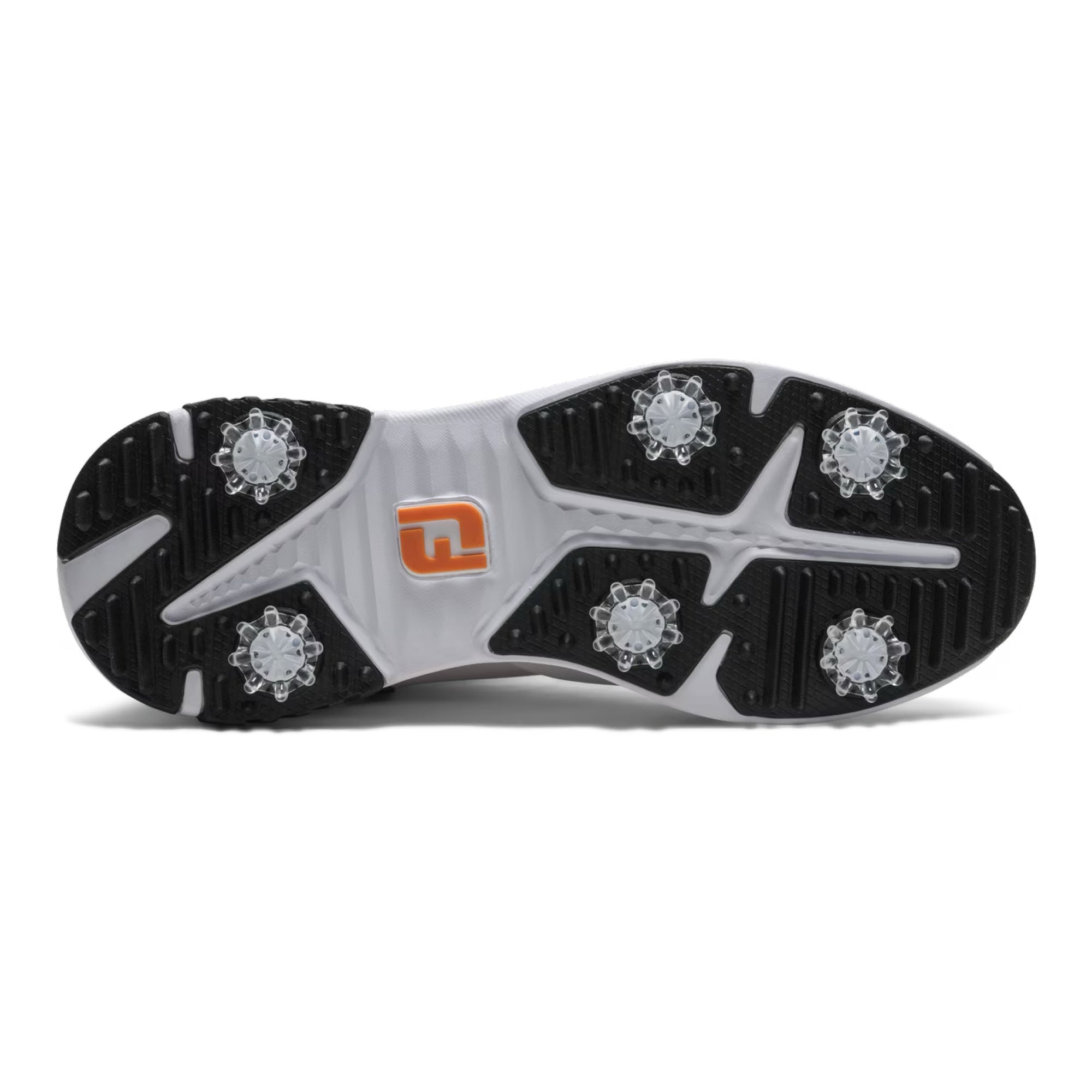 FootJoy Tour Rival Spiked Golf Shoes - White, Black & Orange