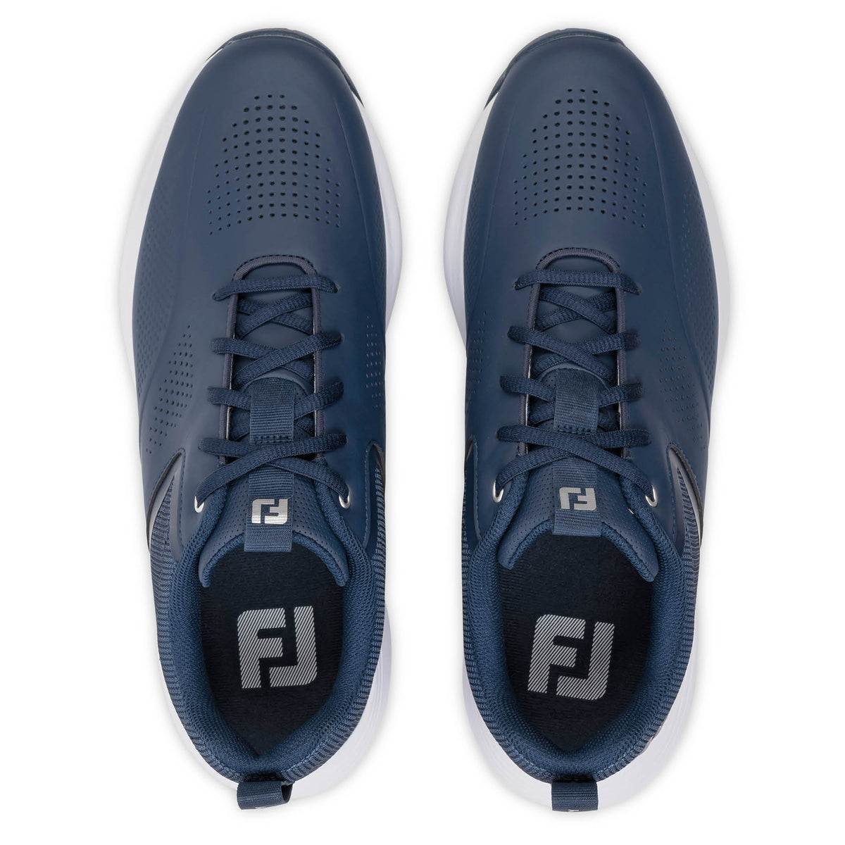 FootJoy Qualifier Spiked Golf Shoes - Navy & Blue