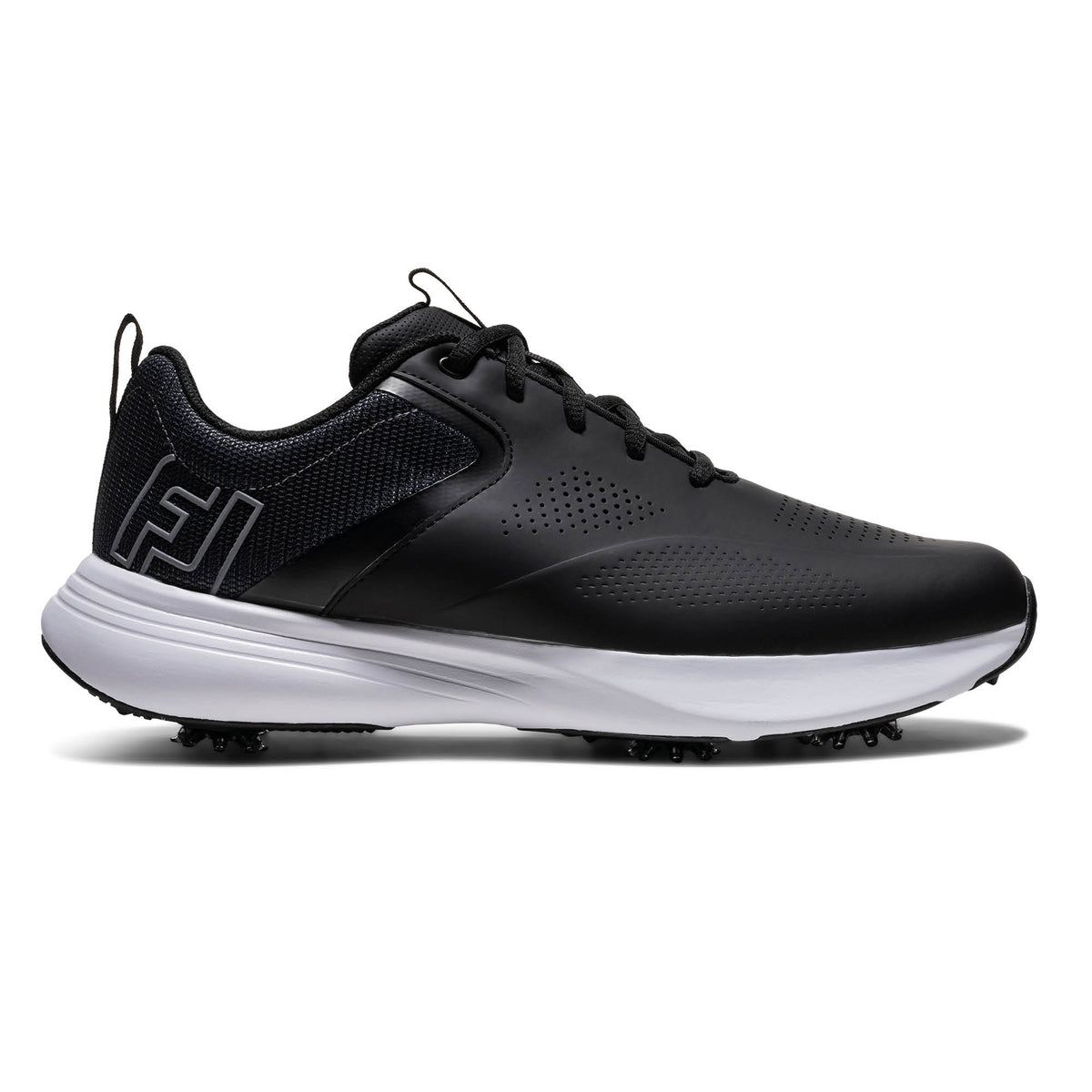 FootJoy Qualifier Spiked Golf Shoes - Black & Grey