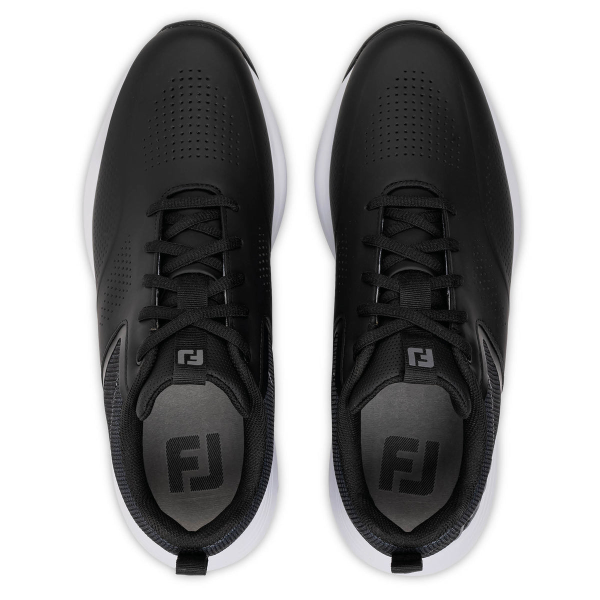 FootJoy Qualifier Spiked Golf Shoes - Black & Grey