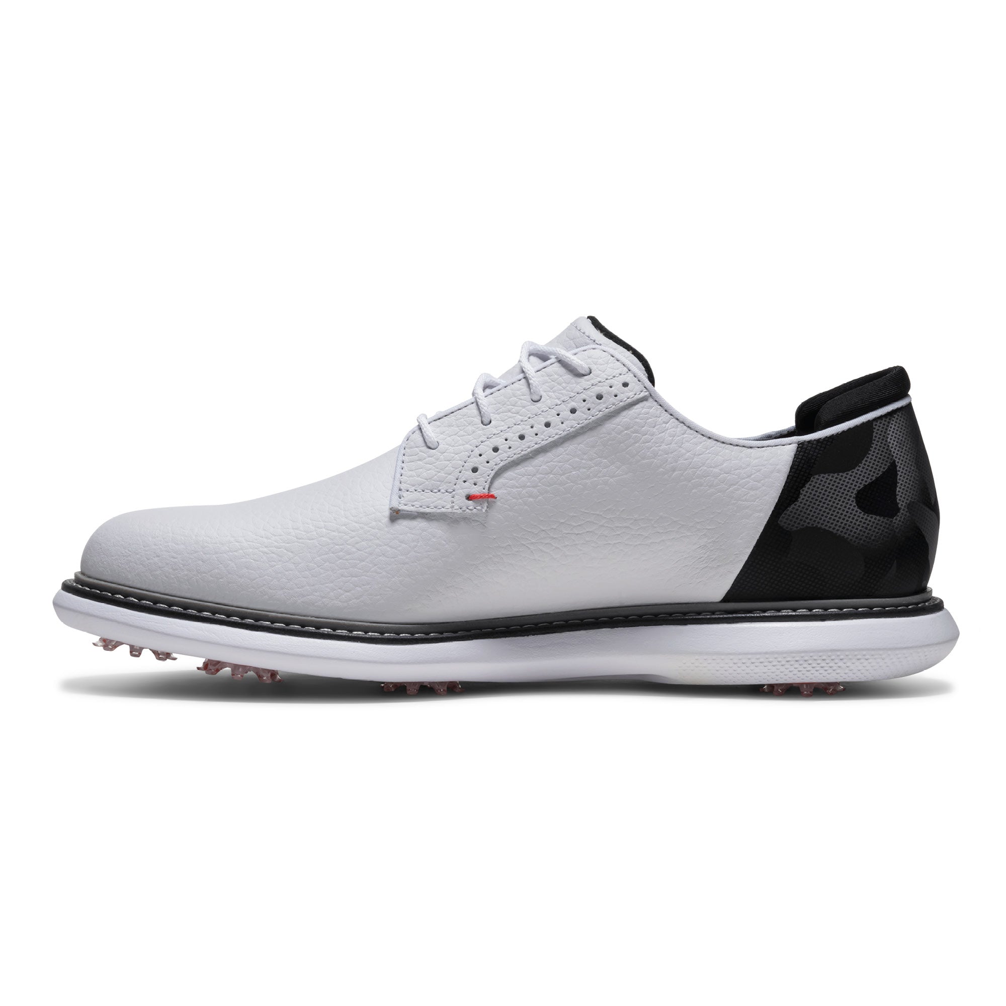 FootJoy Traditions Camo Blucher Golf Shoes - White, Black & Red