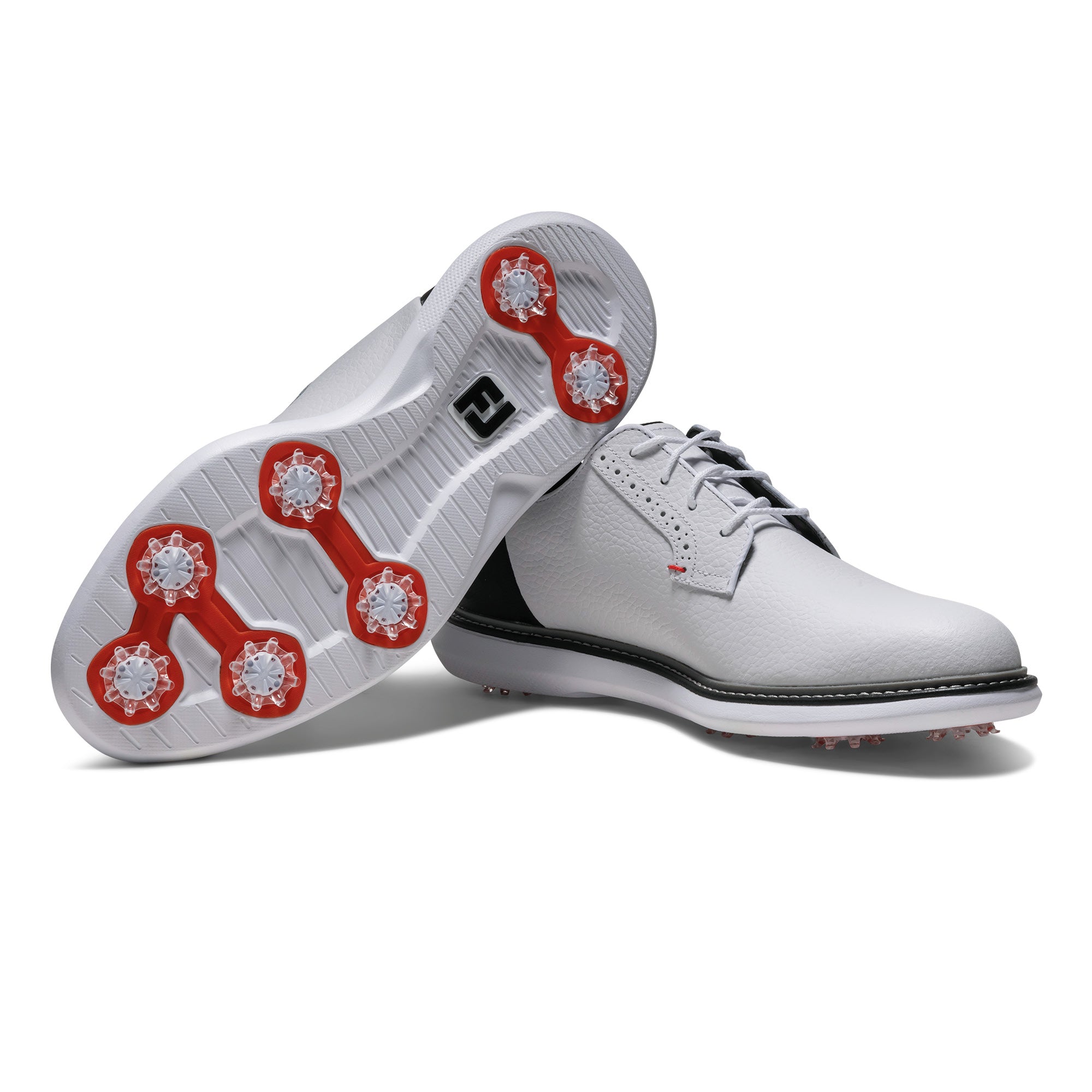 FootJoy Traditions Camo Blucher Golf Shoes - White, Black & Red