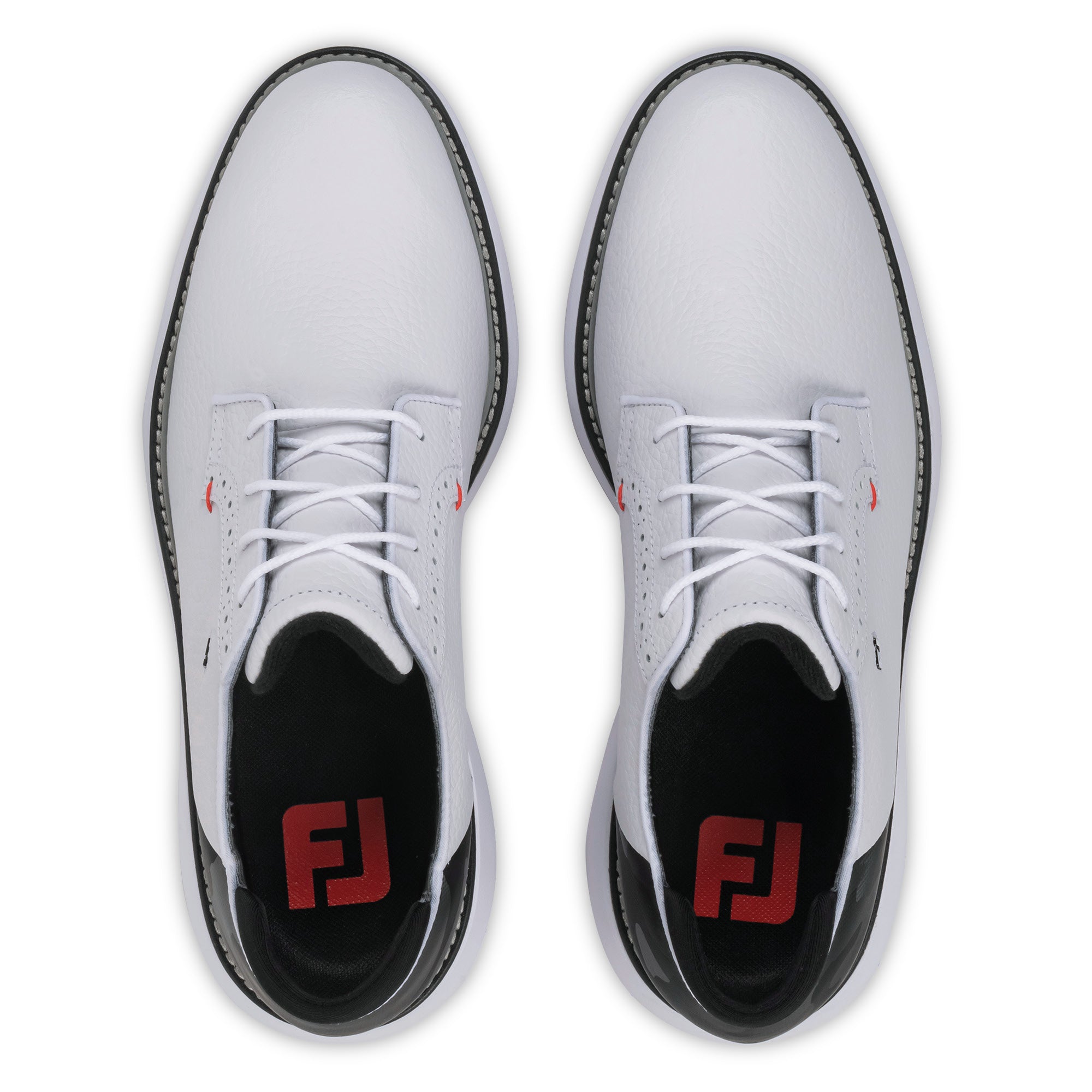 FootJoy Traditions Camo Blucher Golf Shoes - White, Black & Red