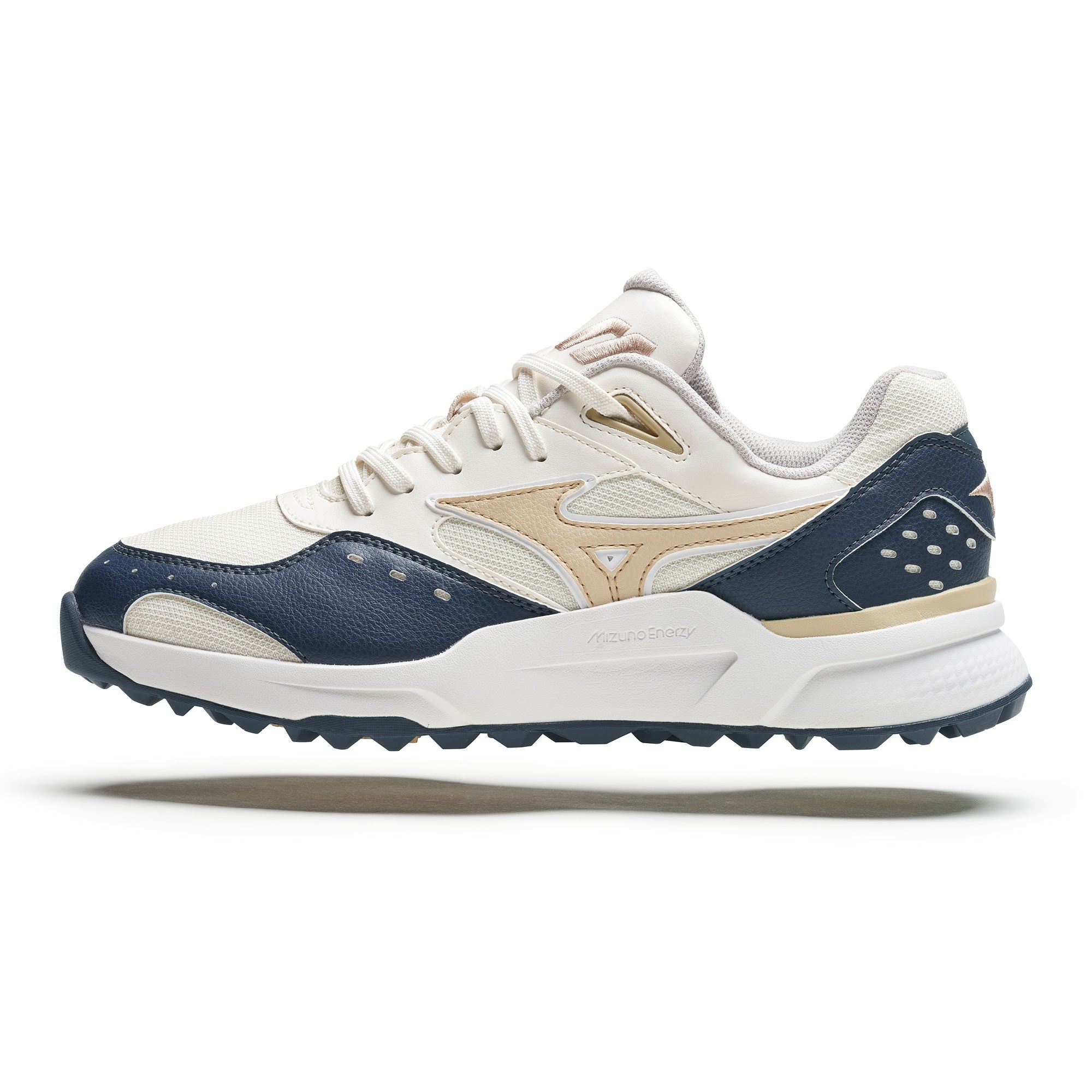 Mizuno Contender GS Spikeless Golf Shoes - India Ink, Pale Khaki & Sno