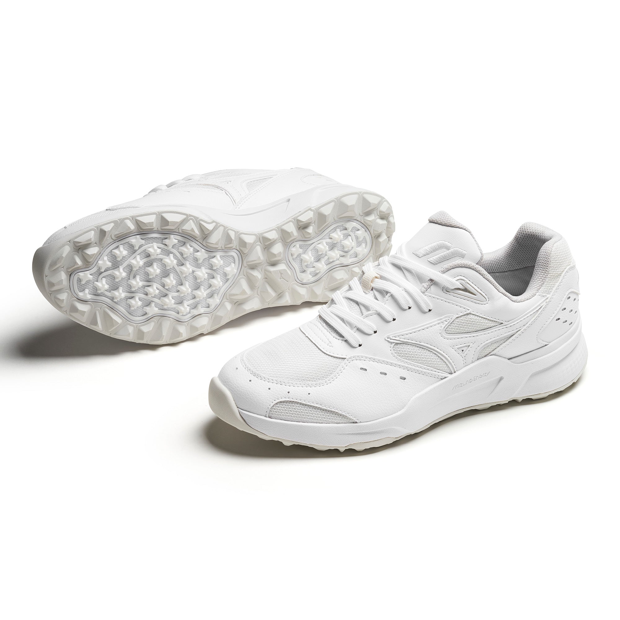 Mizuno Contender GS Spikeless Golf Shoes - White, White & White