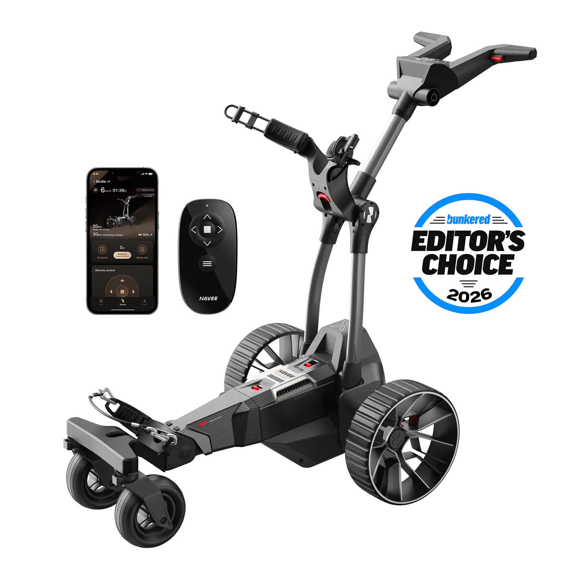 Navee Birdie 3X Follow Remote Electric Golf Trolley - 36 Hole battery
