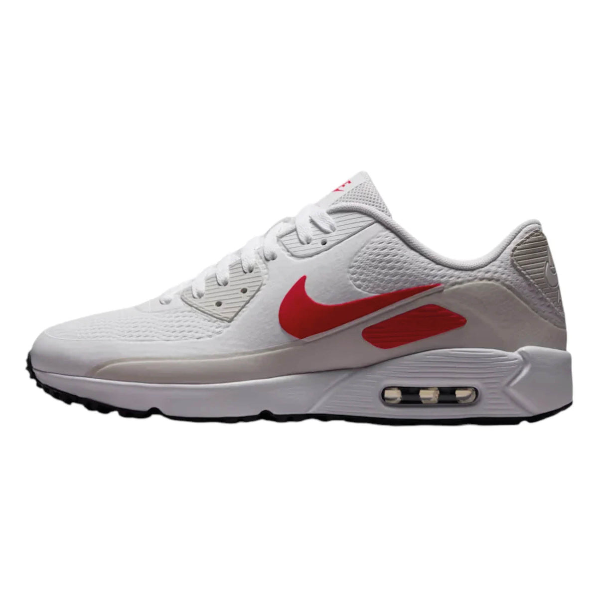 Nike Air Max 90 G Golf Shoes - White, Fire Red & Photon Dust