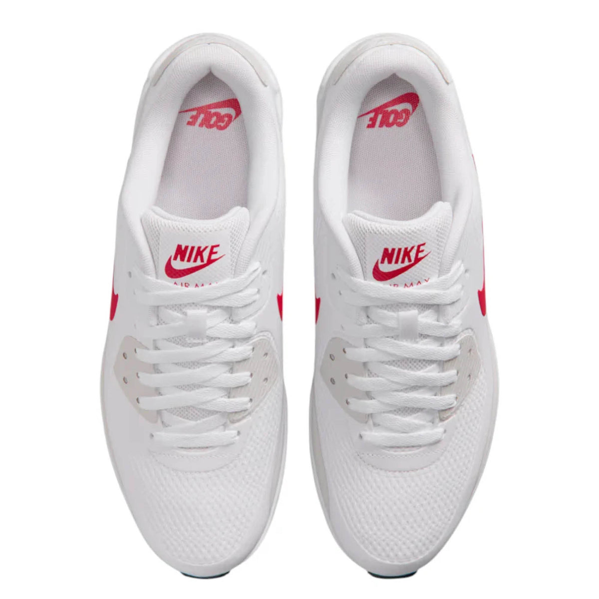 Nike Air Max 90 G Golf Shoes - White, Fire Red & Photon Dust