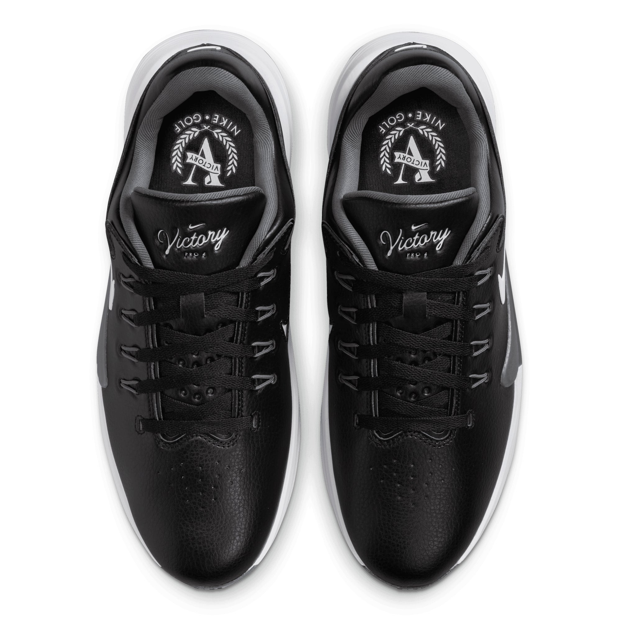 Nike Victory Pro 4 Golf Shoes - Black, White & Iron grey