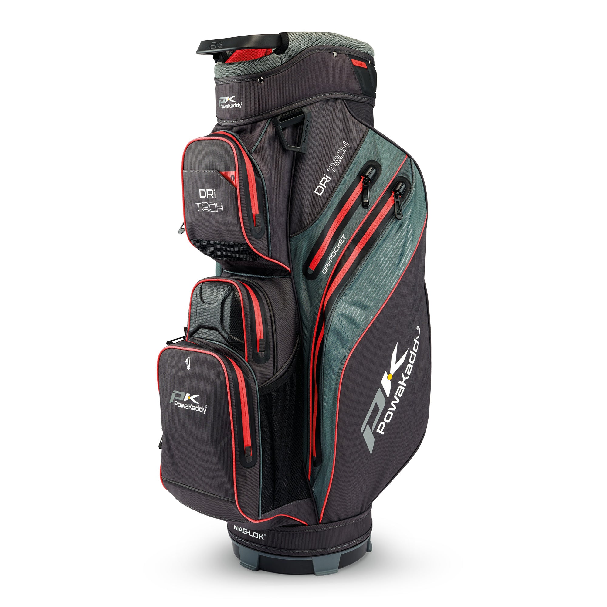 Powakaddy Dri-Tech Golf Cart Bag - Black & Red