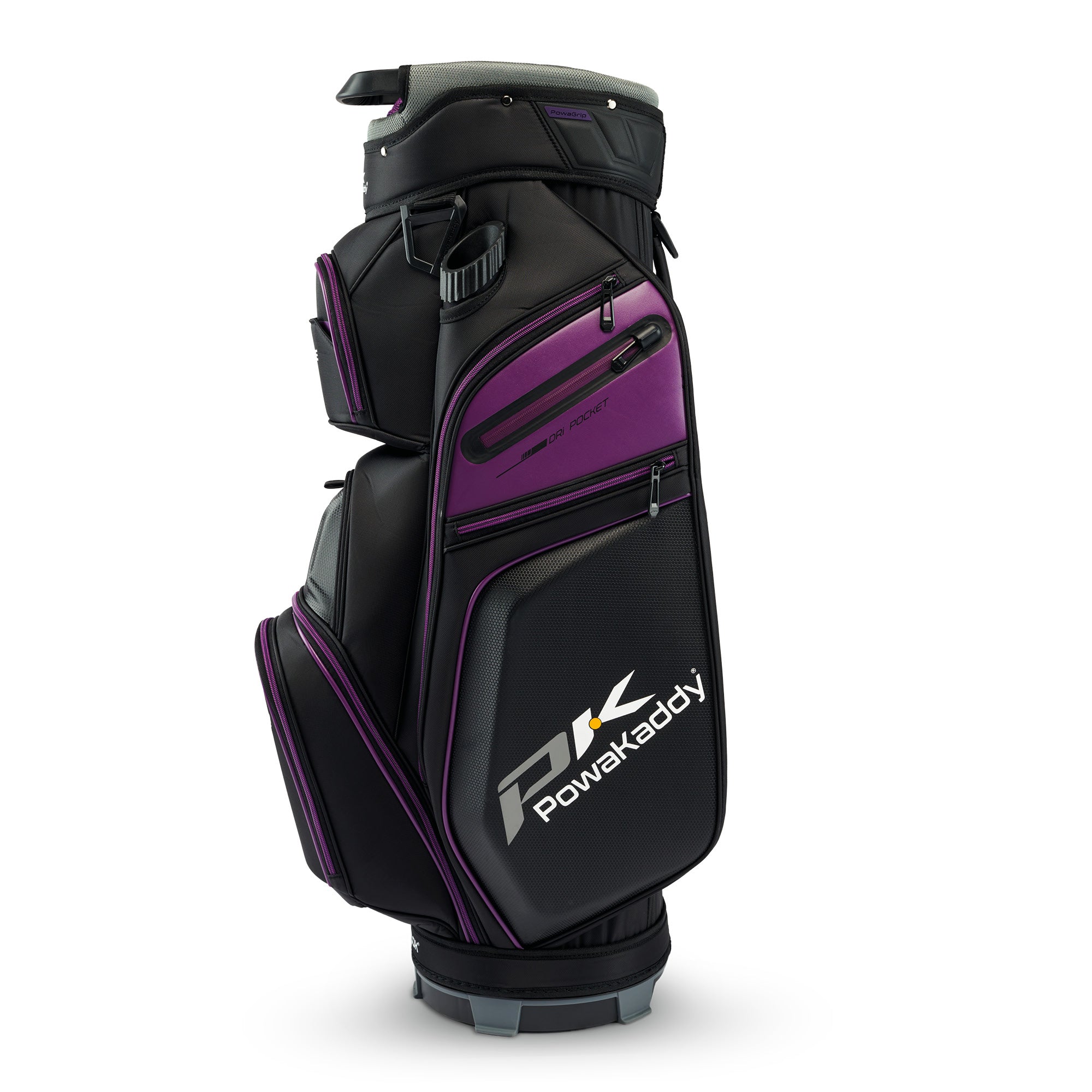 Powakaddy Edge Golf Cart Bag - Black & Purple