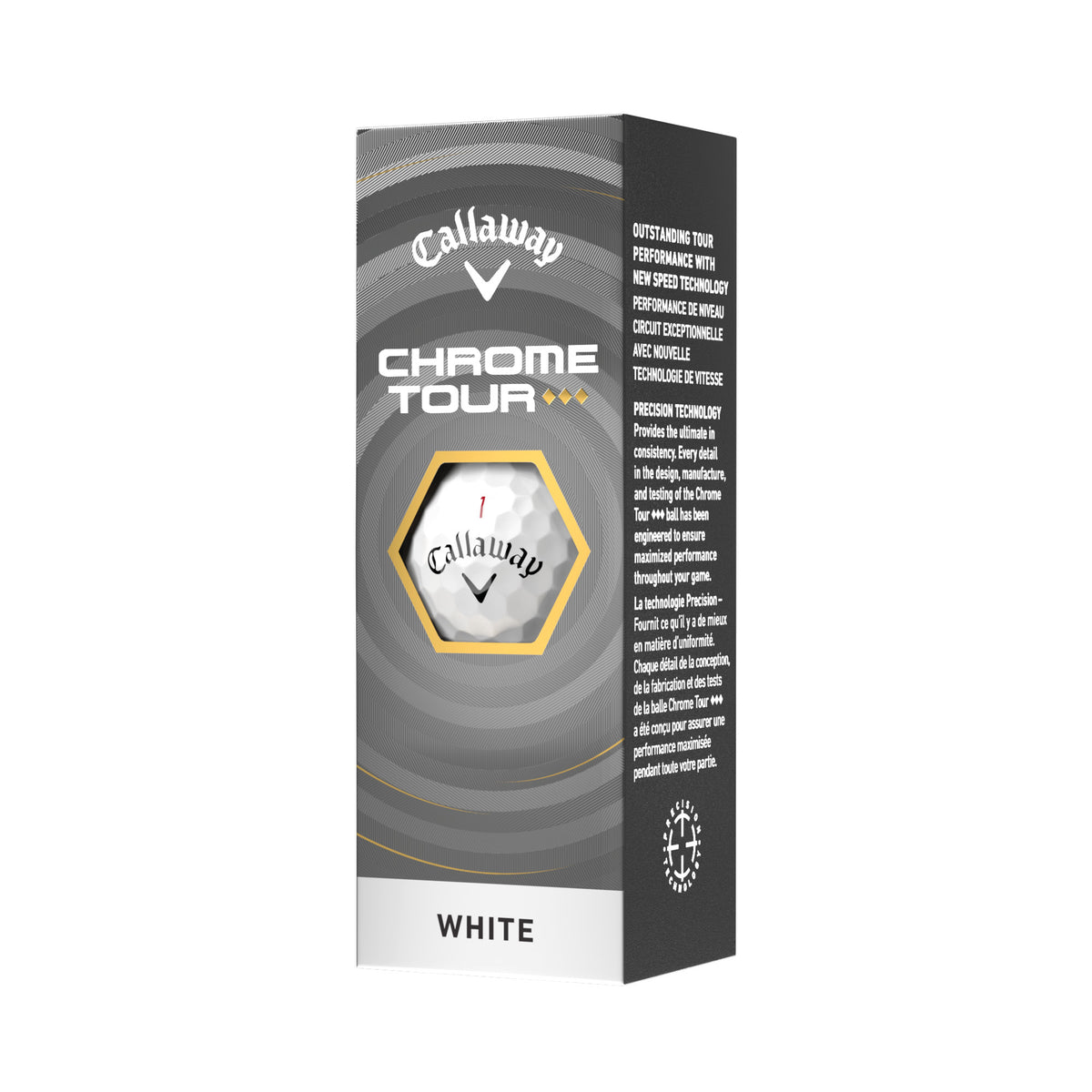 Callaway Chrome Tour Triple Diamond Golf Balls - White