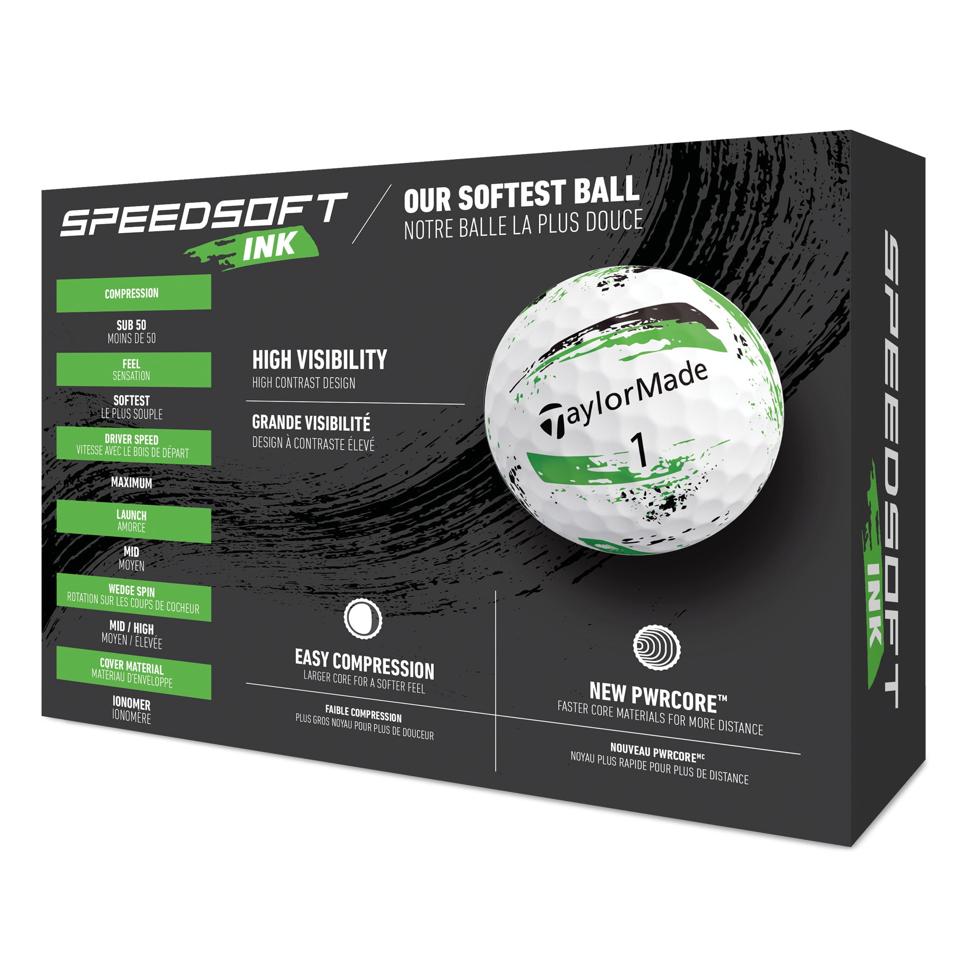 TaylorMade Speedsoft Ink Golf Balls - Green