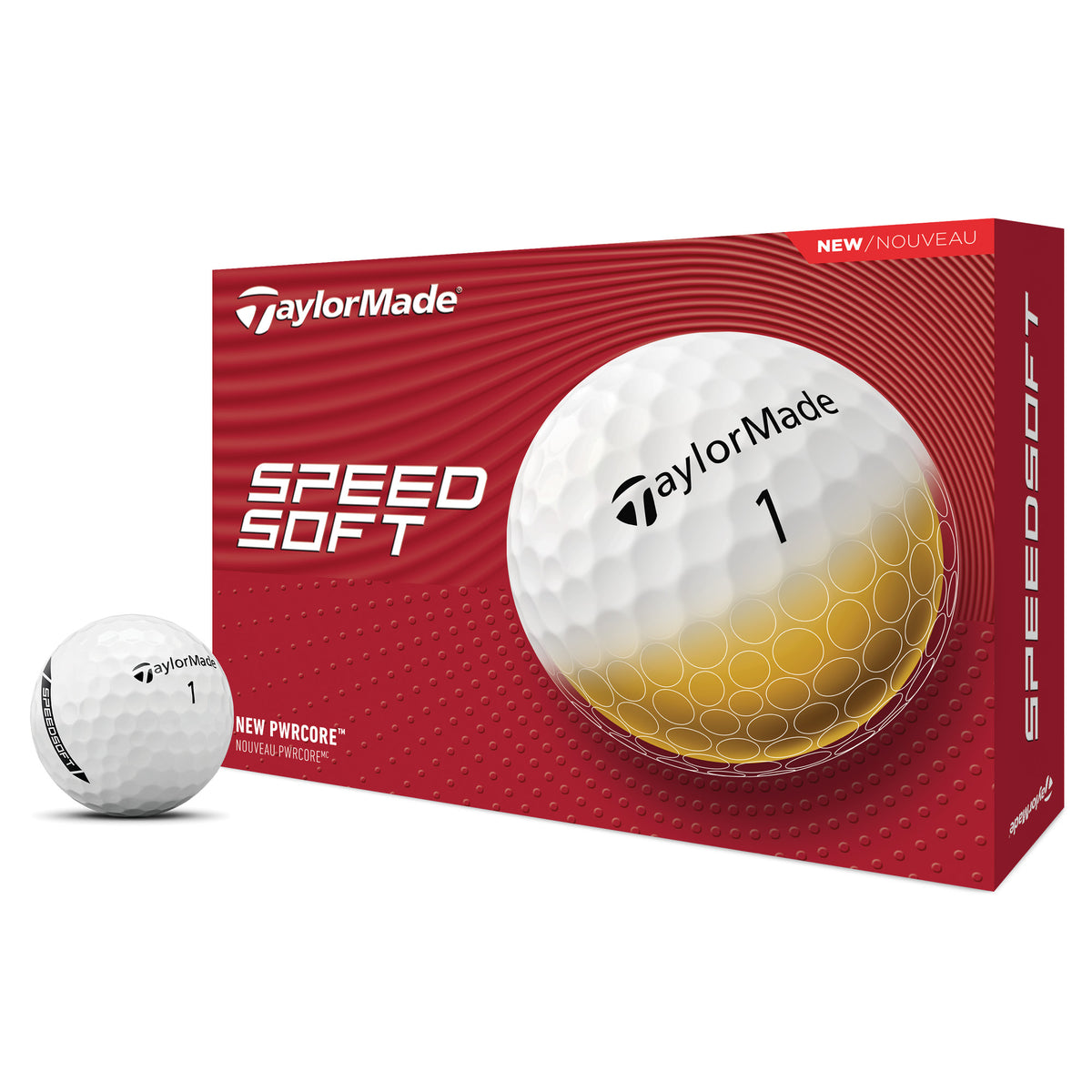 TaylorMade SpeedSoft Golf Balls - White - 12 Ball Pack