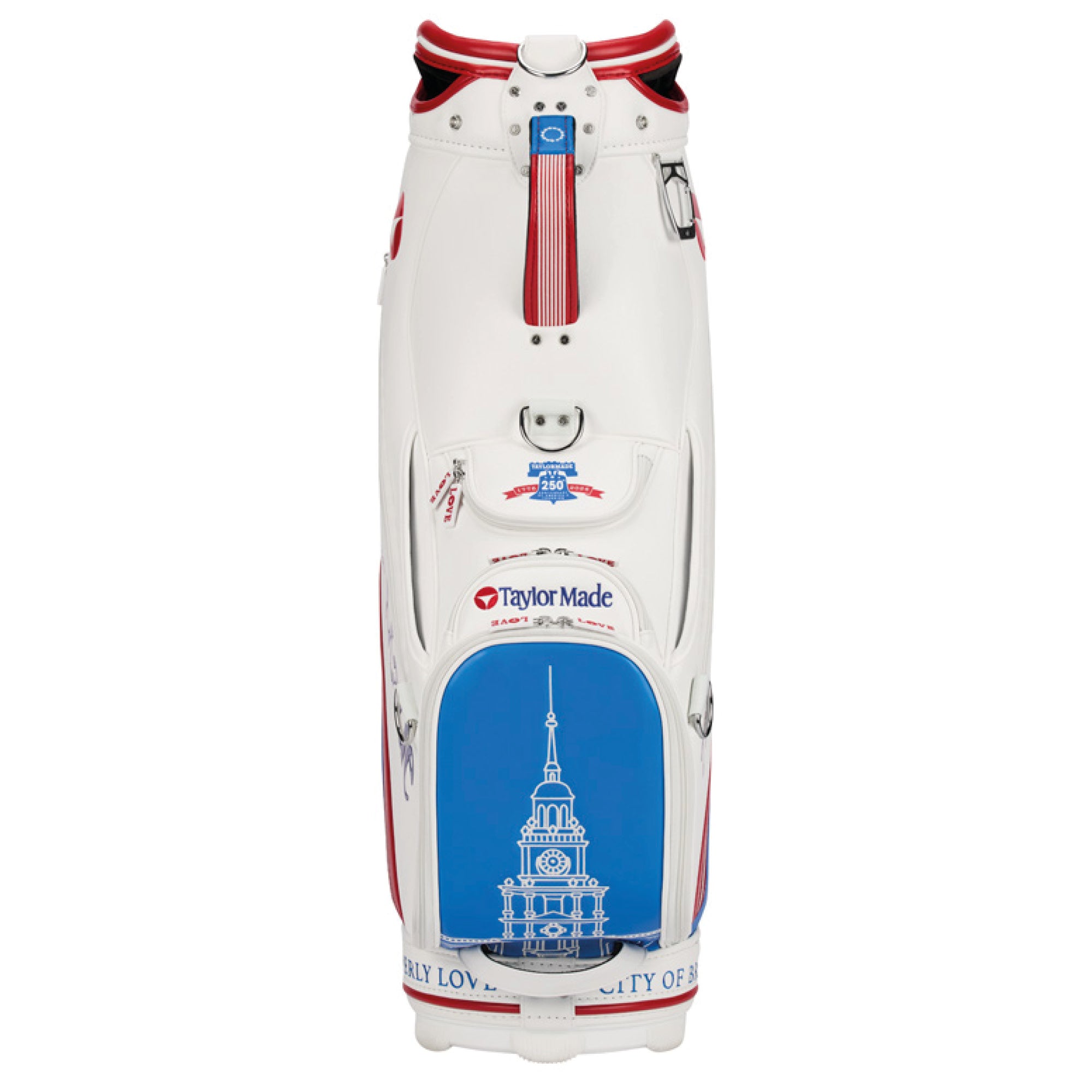 TaylorMade Limited Edition Professional Championship Tour Staff Bag - White, Blue & Red