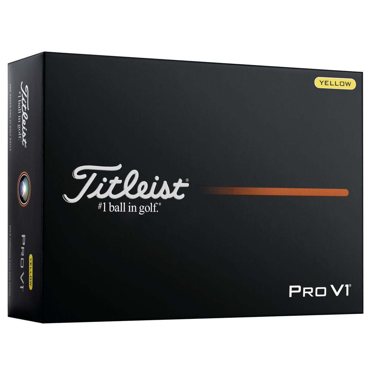 Titleist Pro V1 Golf Balls - Yellow - 12 Ball Pack