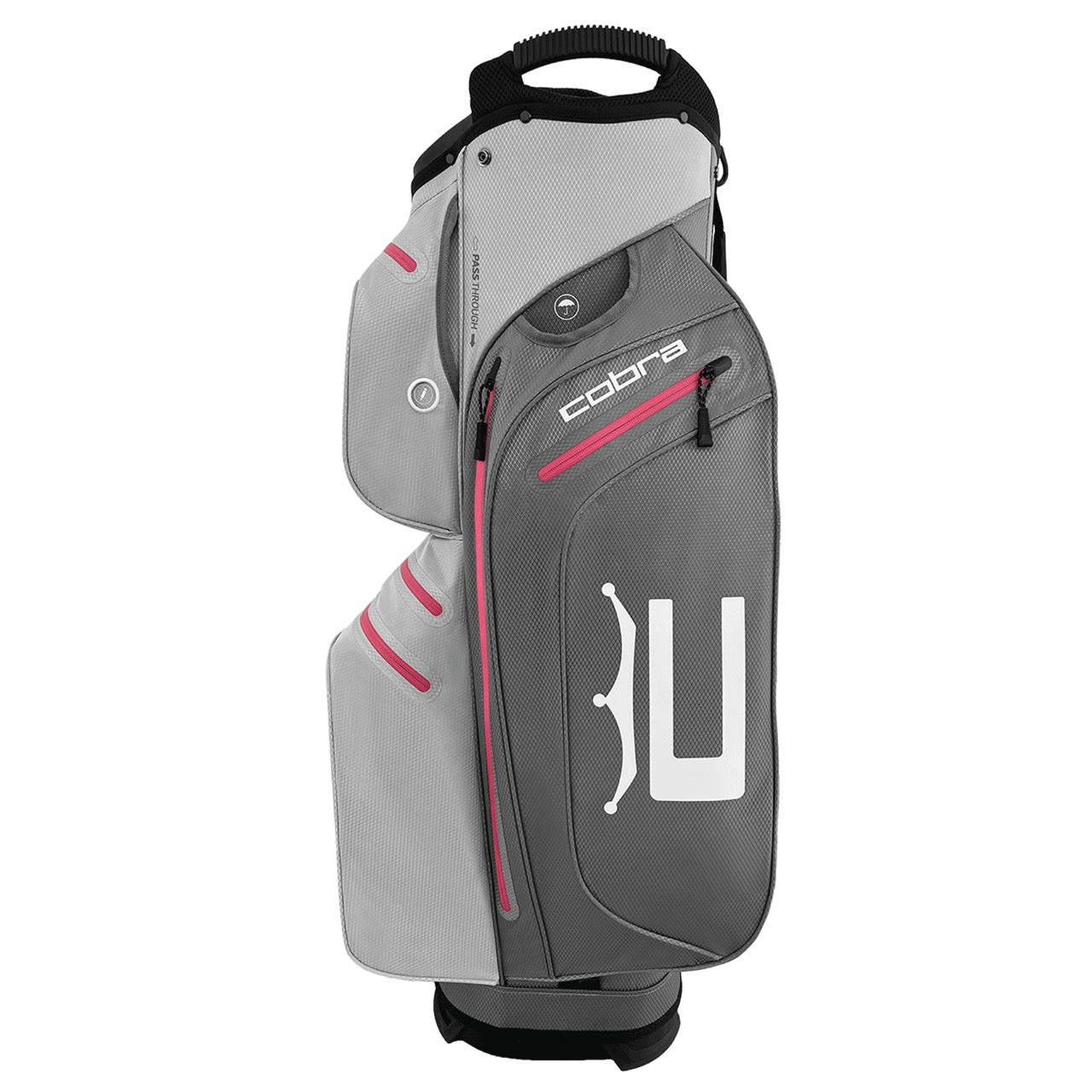 Cobra Ace Waterproof Golf Cart Bag - Quiet Shade, High Rise & Fuchsia Purple