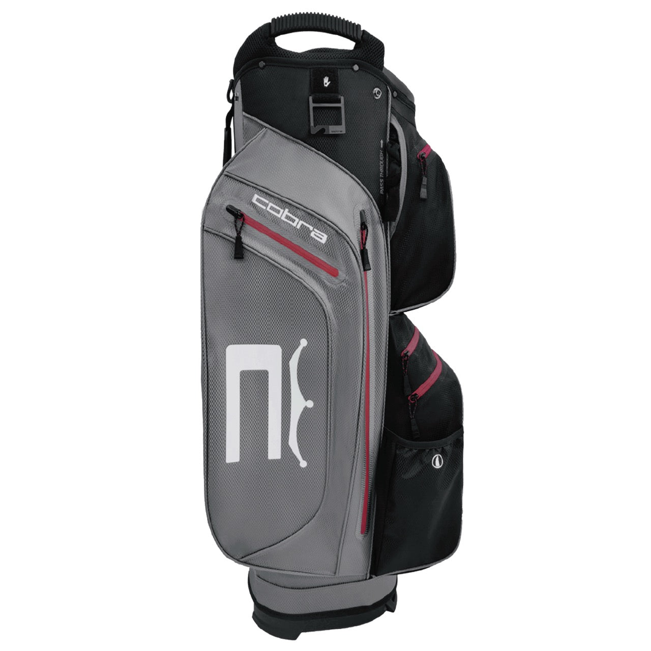 Cobra Ace Waterproof Golf Cart Bag - Quiet Shade, White, Black & Red