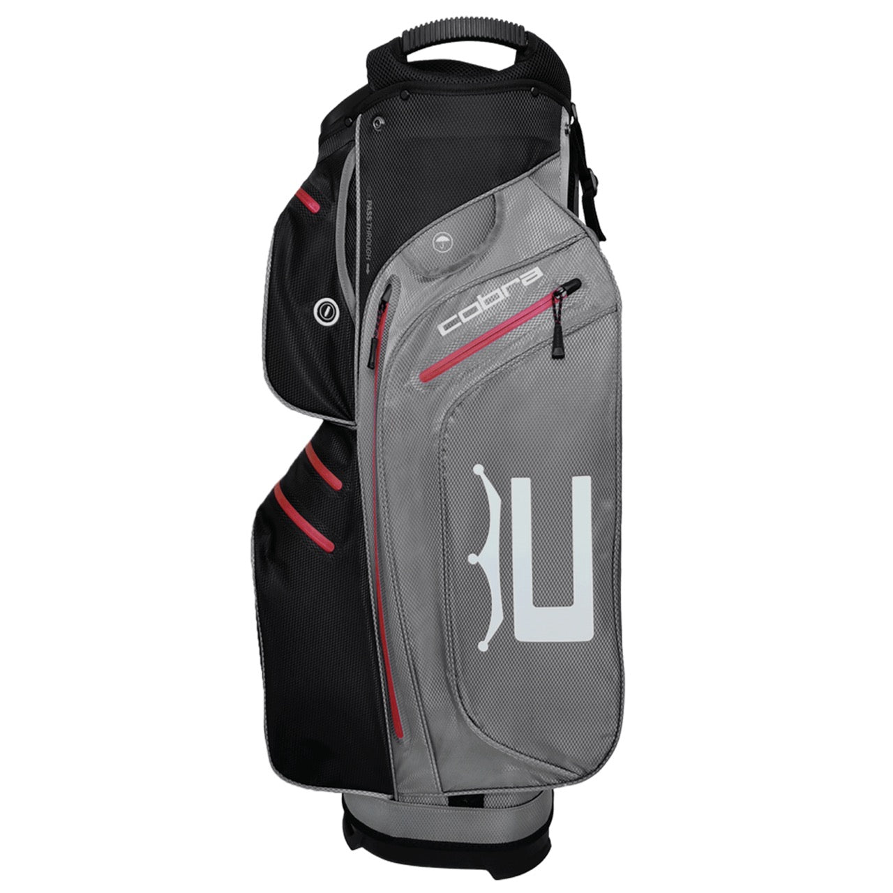 Cobra Ace Waterproof Golf Cart Bag - Quiet Shade, White, Black & Red