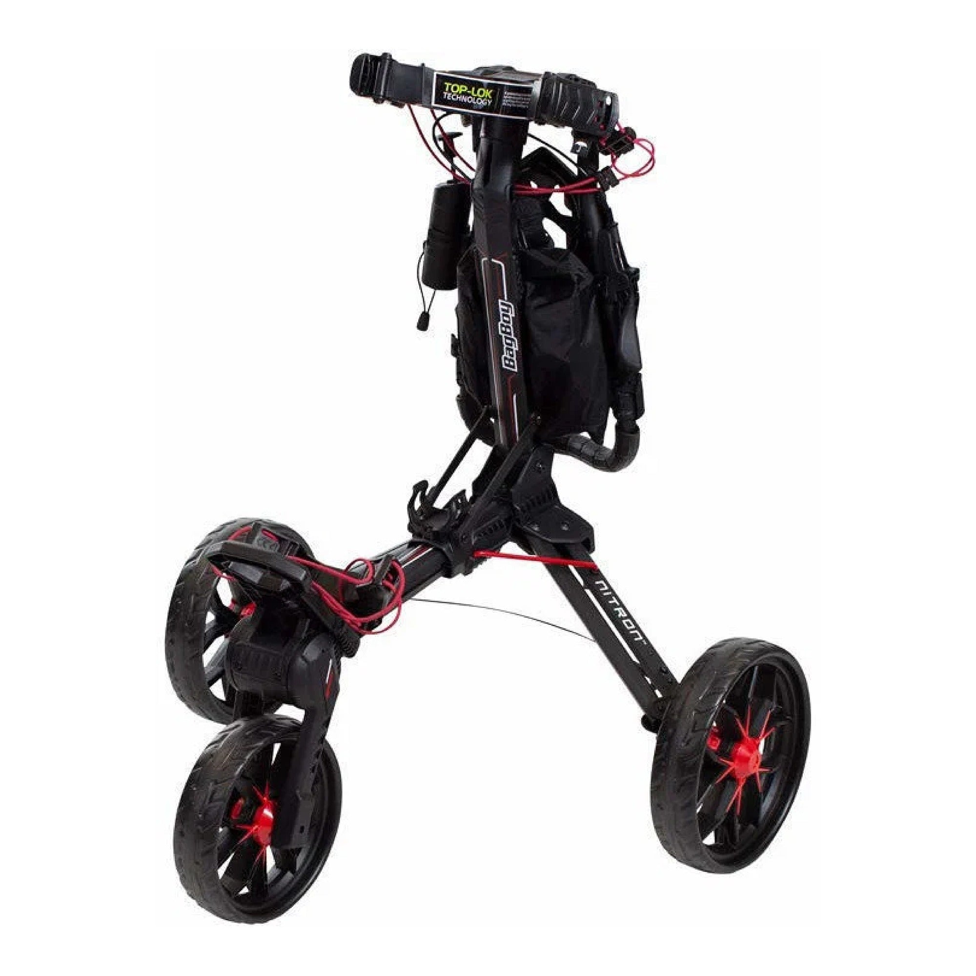 Bag Boy Nitron 3 Wheel Golf Push Trolley - Black & Red