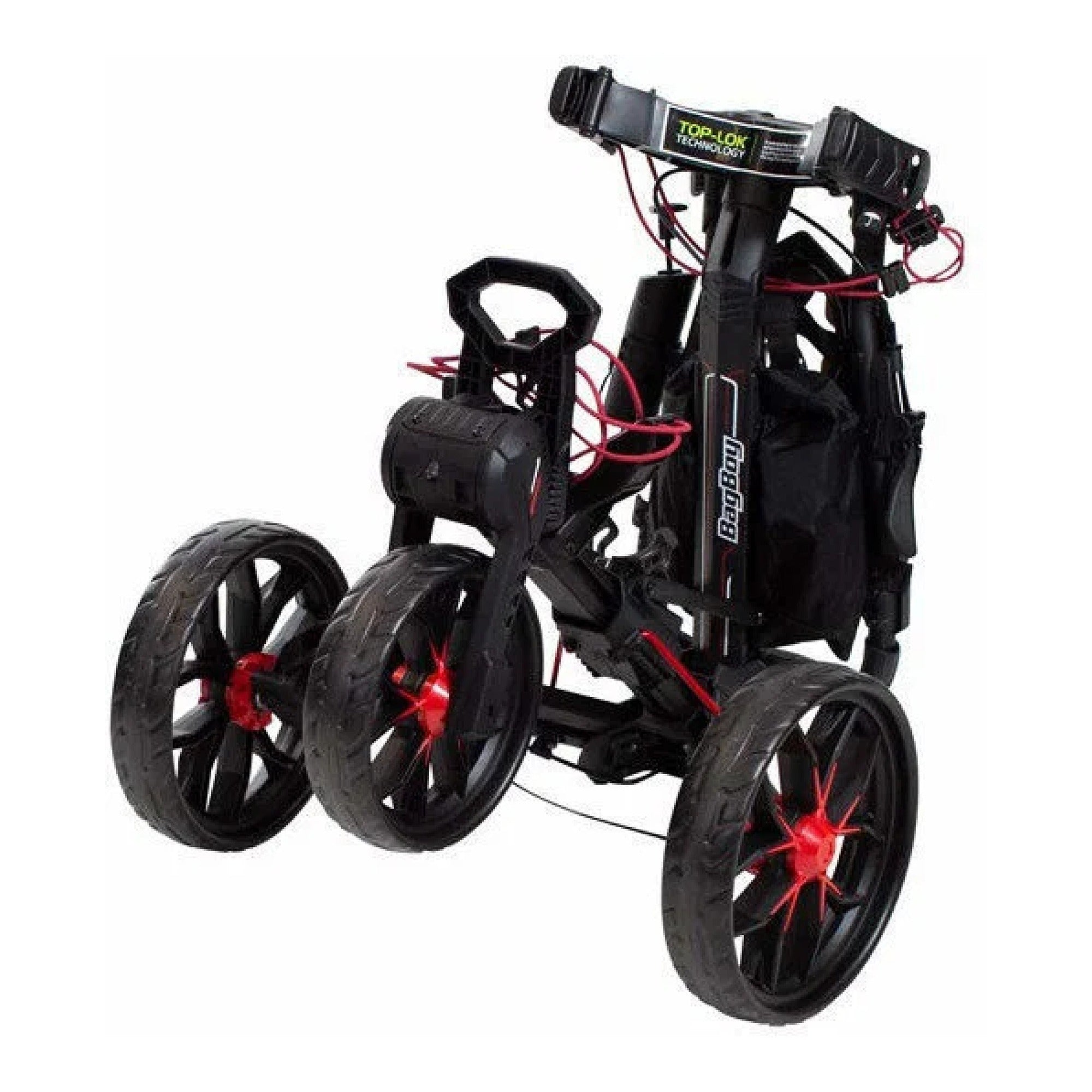 Bag Boy Nitron 3 Wheel Golf Push Trolley - Black & Red