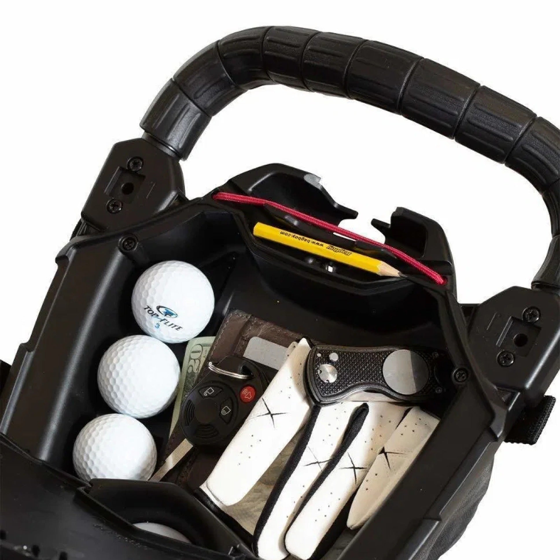 Bag Boy Nitron 3 Wheel Golf Push Trolley - Black & Red