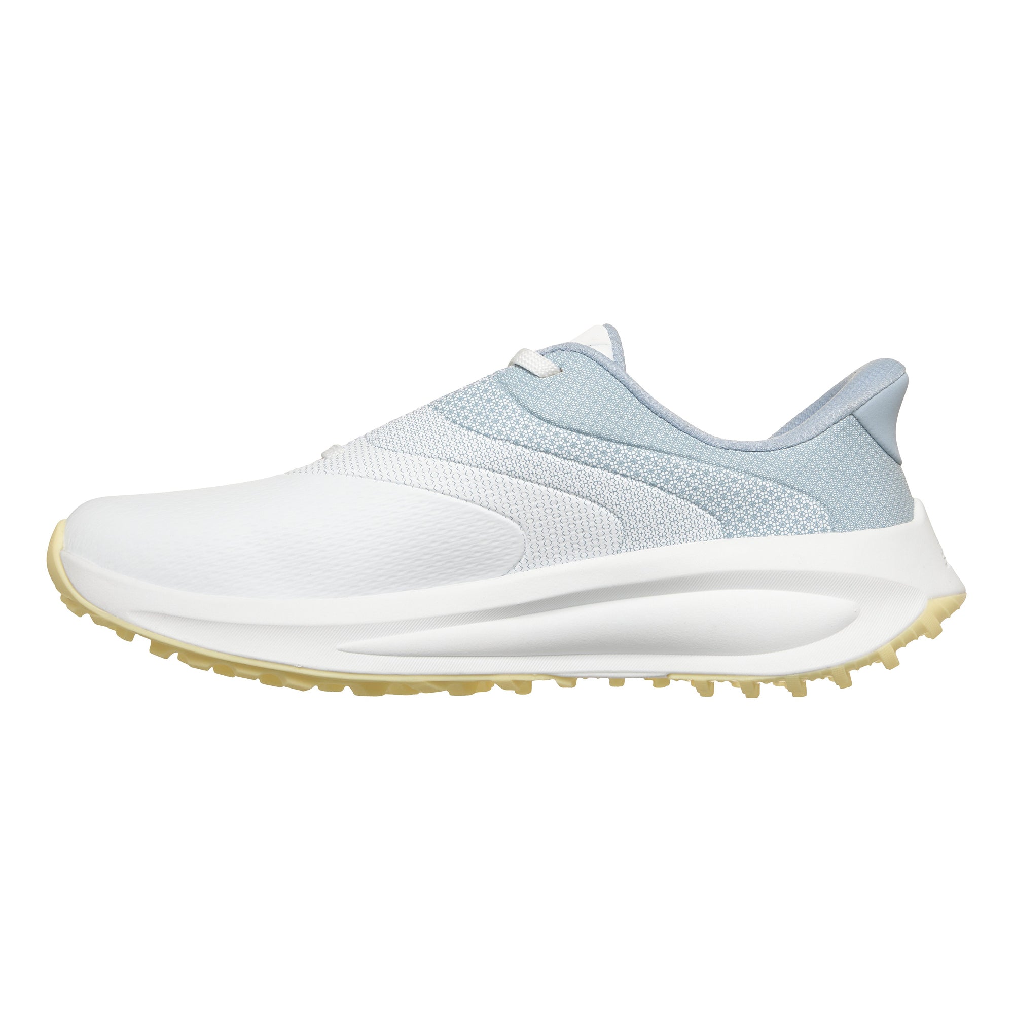 Skechers Women's Flow Slip-In Spikeless Golf Shoes - White, Light Blue & Yellow