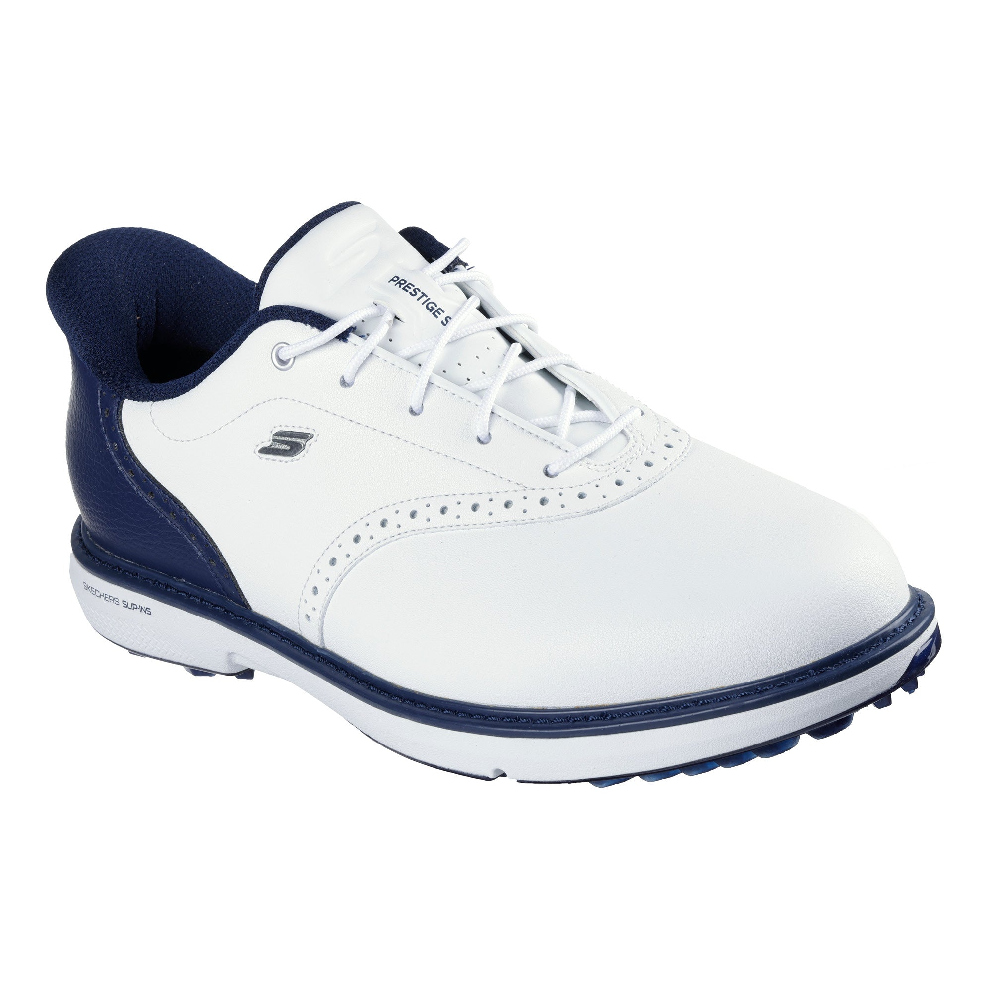 Skechers Men's Go Golf Prestige Spikeless Golf Shoes - White & Navy