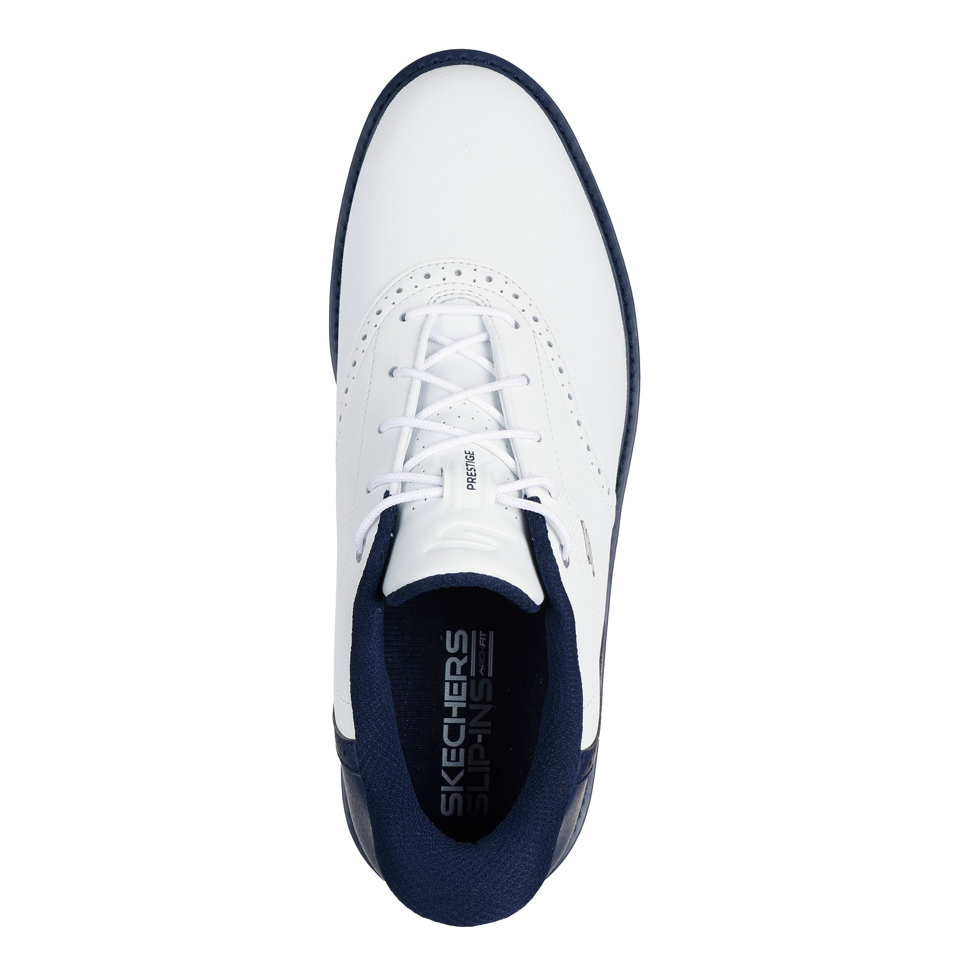 Skechers Men's Go Golf Prestige Spiked Golf Shoes - White & Navy