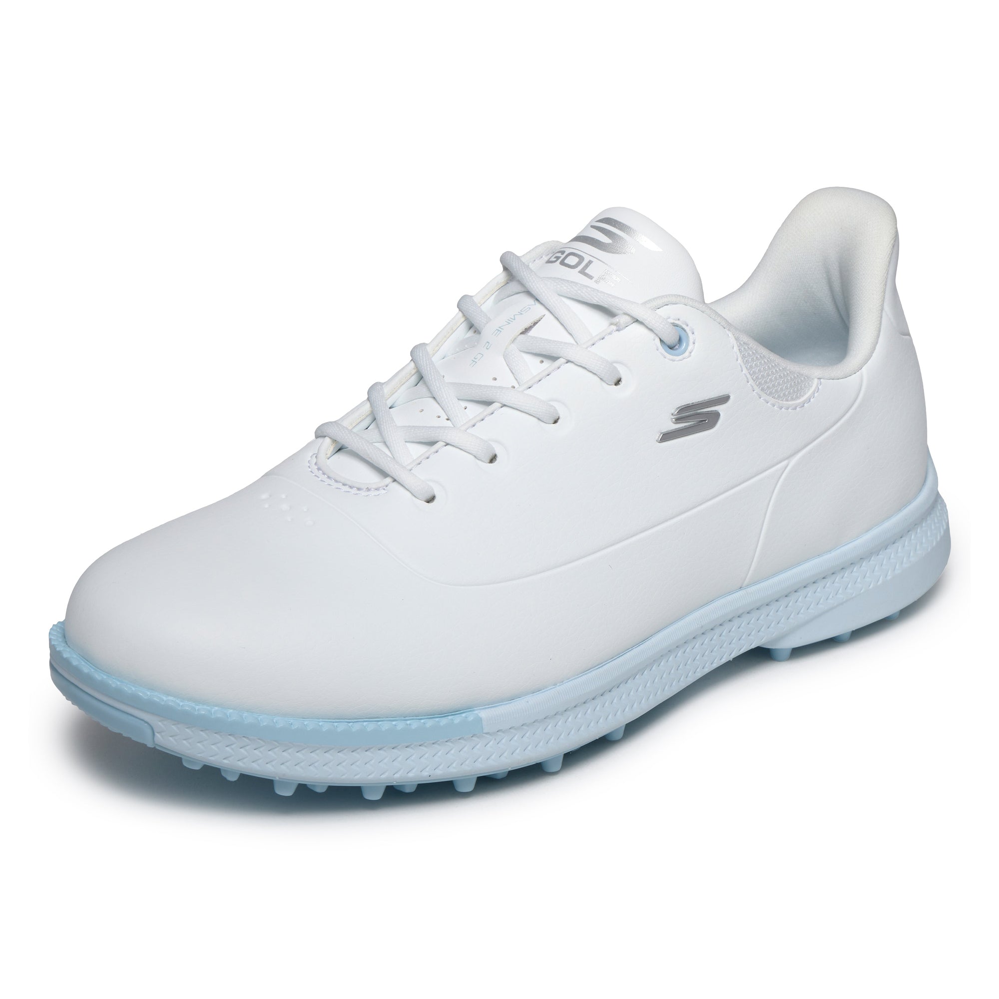 Skechers Women's Go Golf Jasmine 2 Spiked Golf Shoes - White & Light Blue