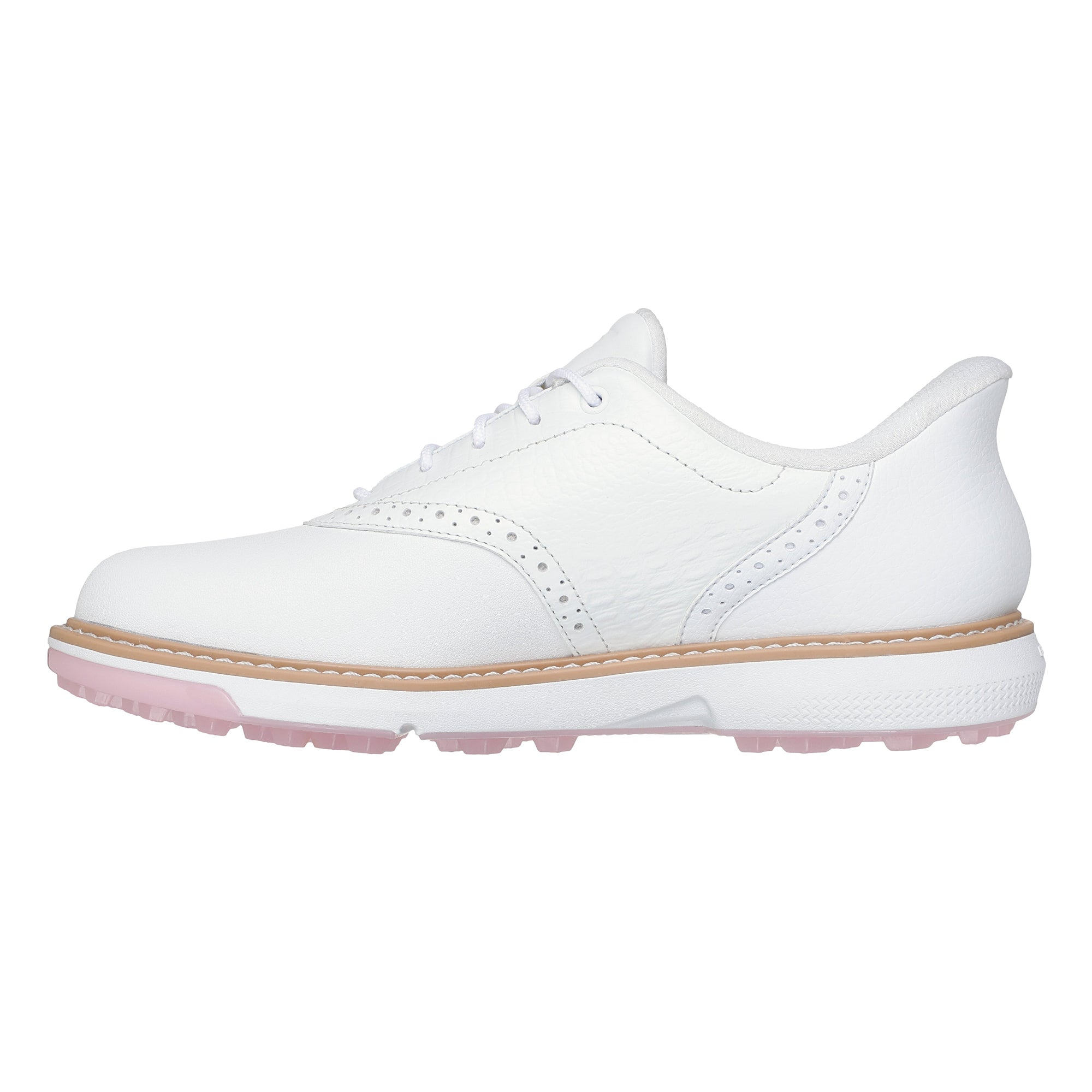 Skechers Women's Go Golf Prestige Spikeless Golf Shoes - White & Pink