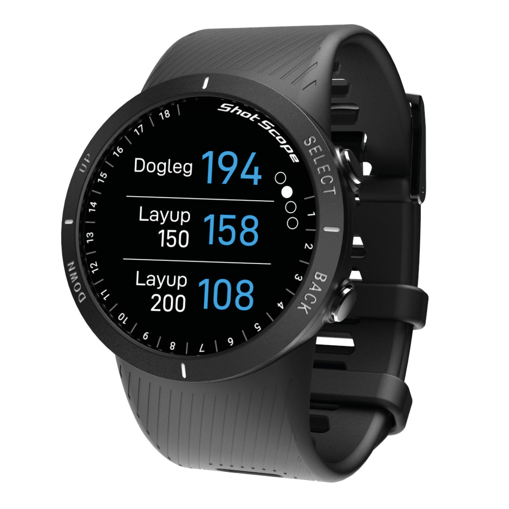 Shot Scope V5 GPS Watch - Black