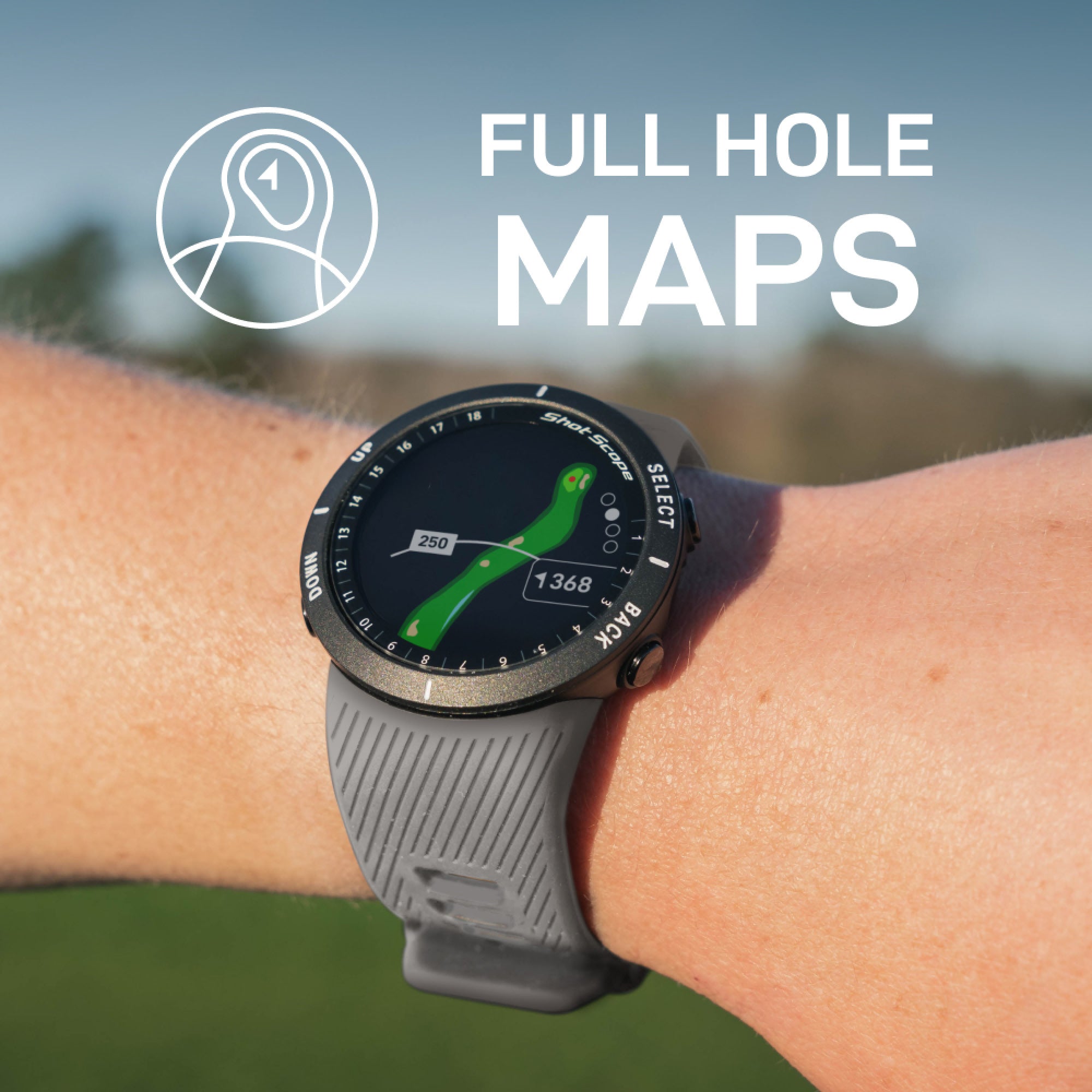 Shot Scope V5 GPS Watch - Grey