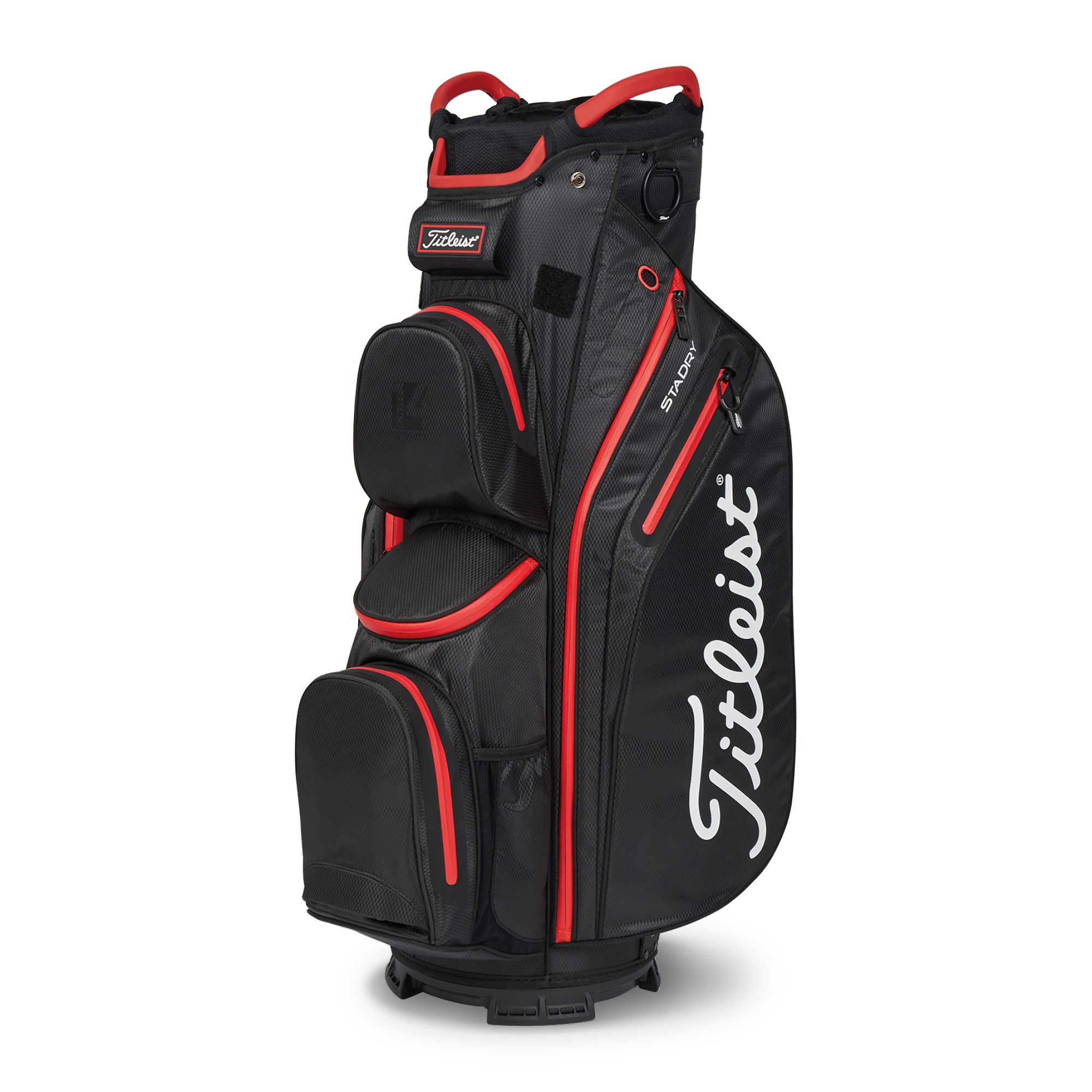 Titleist Cart 14 Stadry Golf Cart Bag - Black, Black & Red
