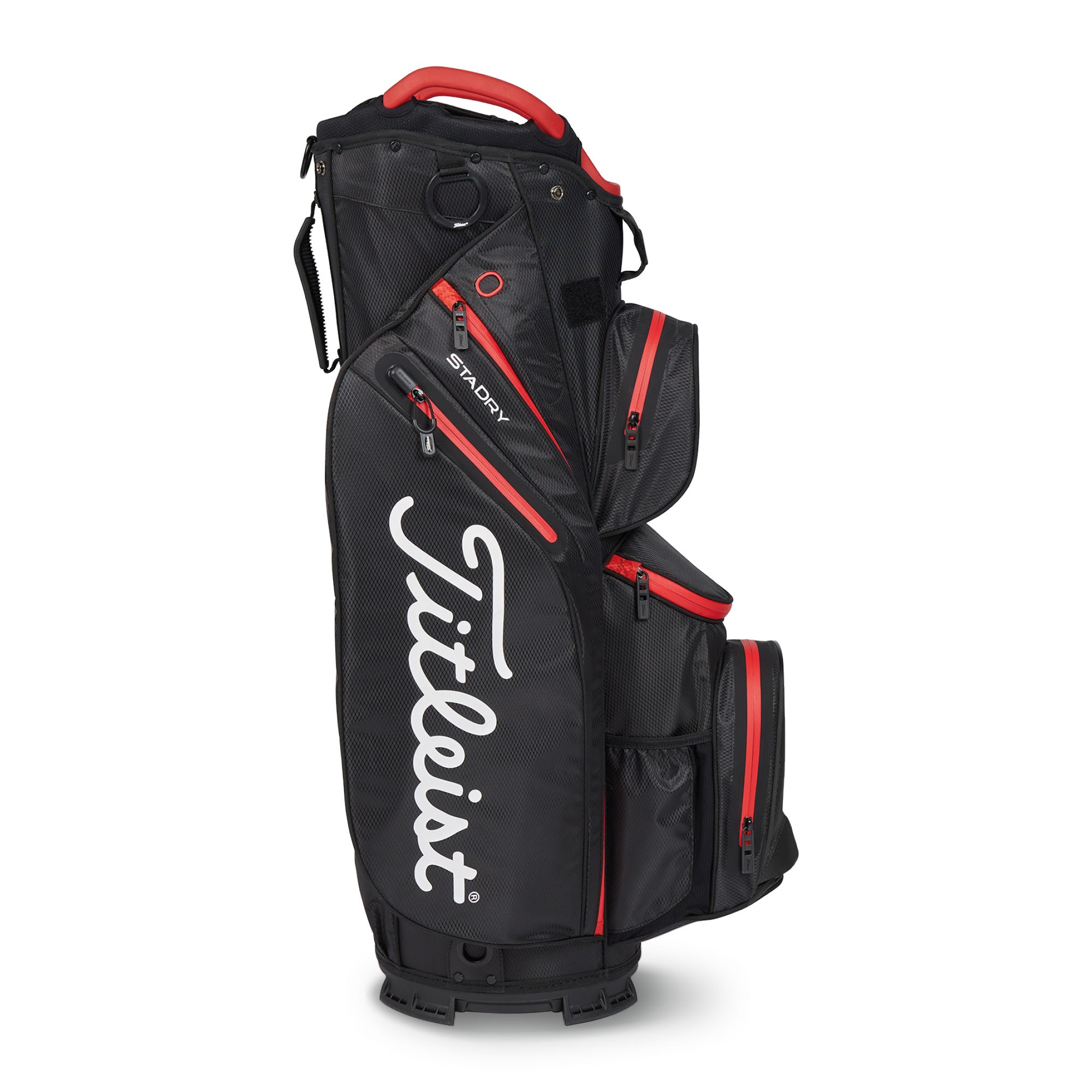 Titleist Cart 14 Stadry Golf Cart Bag - Black, Black & Red