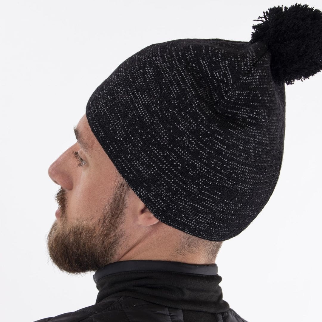 Galvin Green Lemmy Bobble Hat (Black & Reflex)