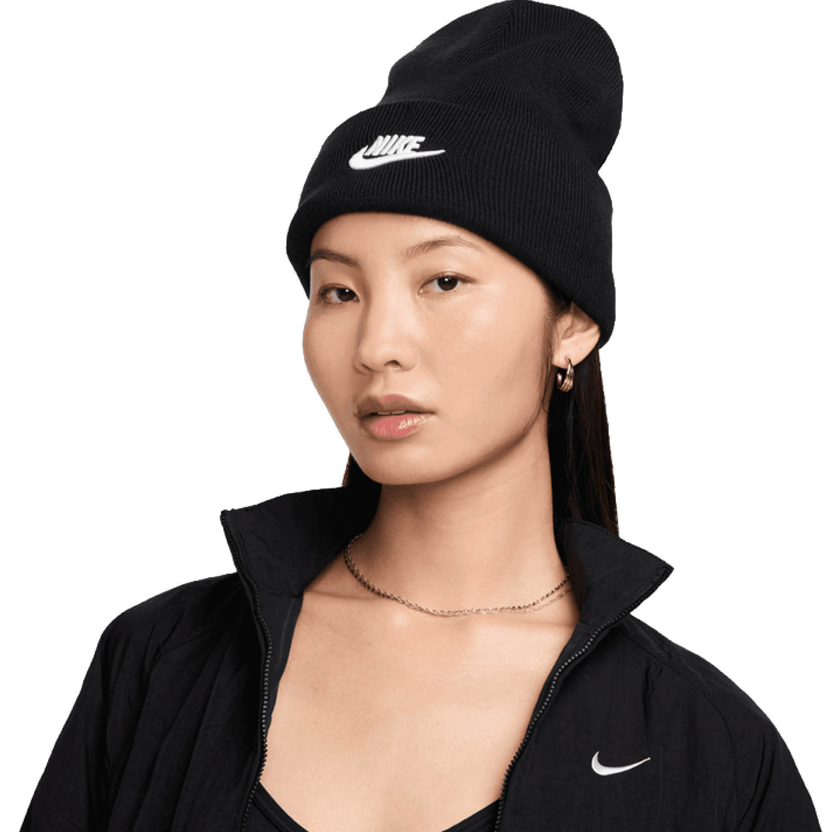 Nike Peak Futura Golf Beanie Hat - Black & White