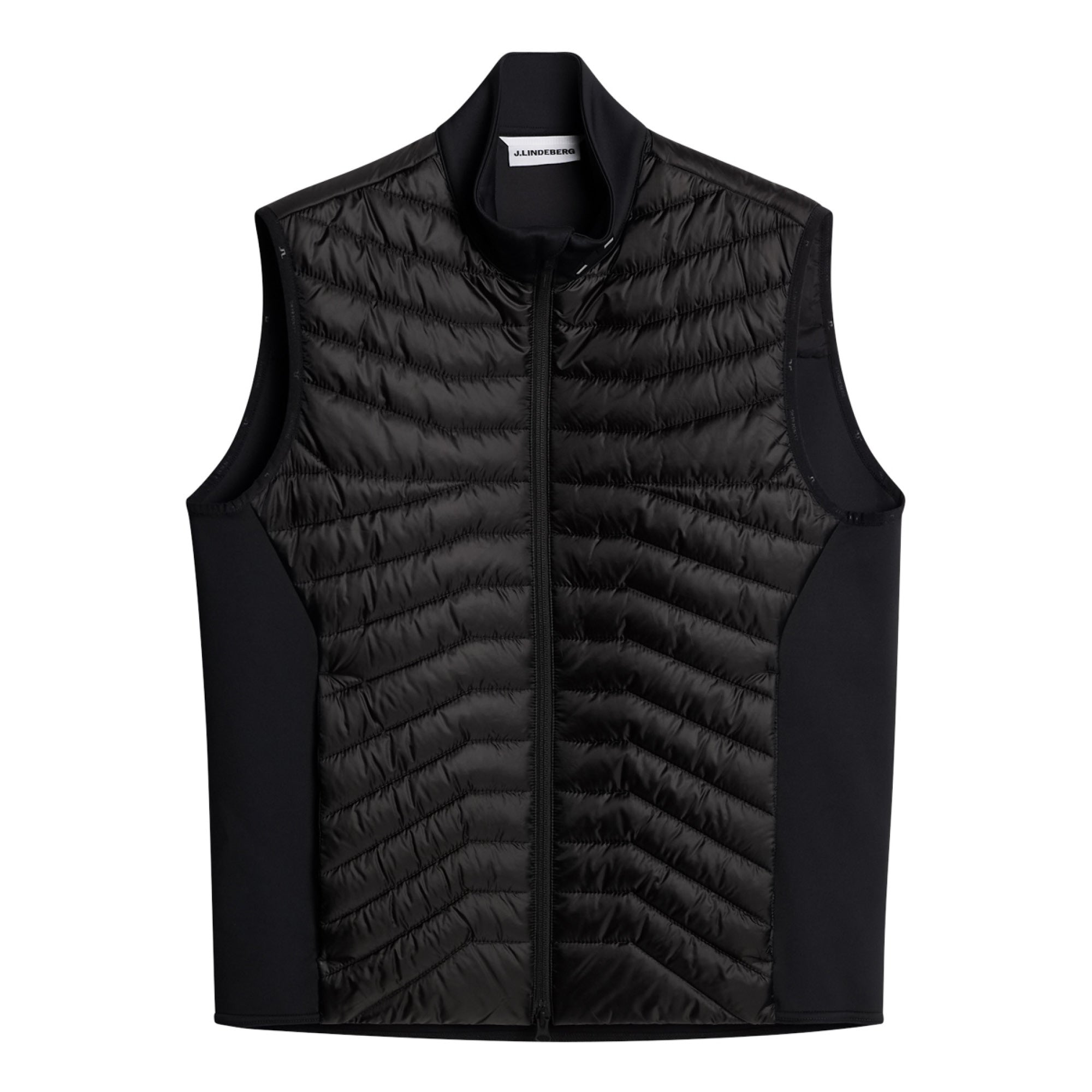 J Lindeberg Heyden Quilt Hybrid Vest - Black