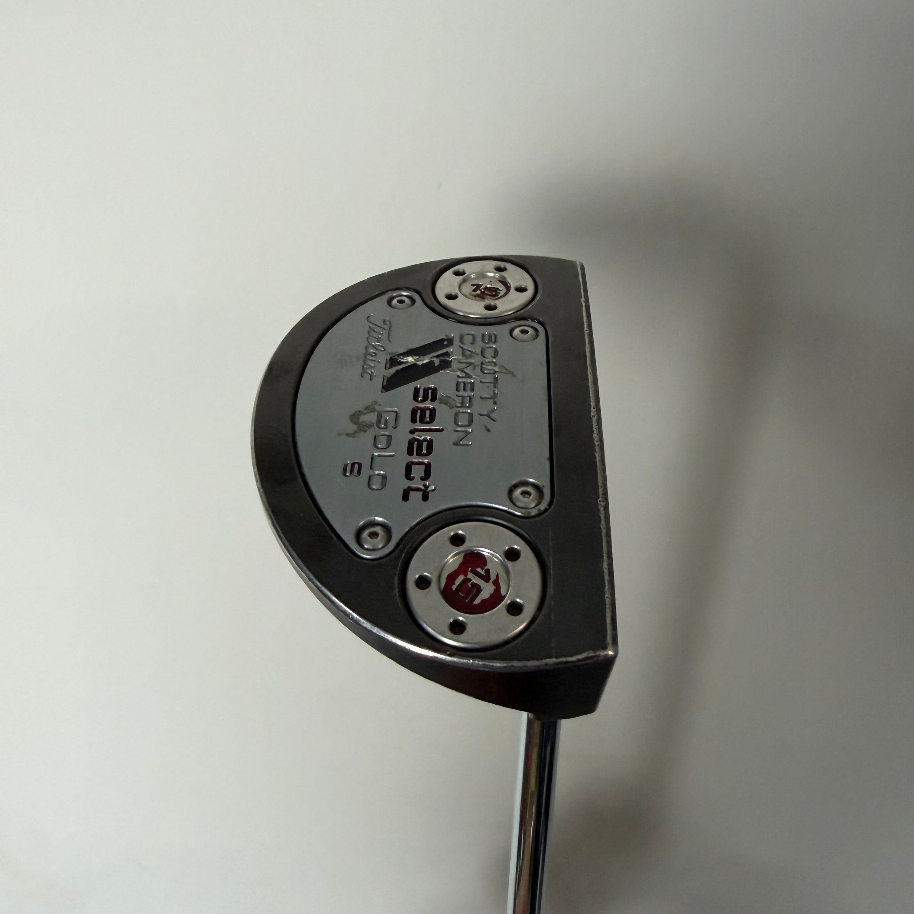 Scotty Cameron Select Golo 5s Putter - Scotty Cameron Steel Shaft - Superstroke Pistol Tour White Blue & Orange Grip