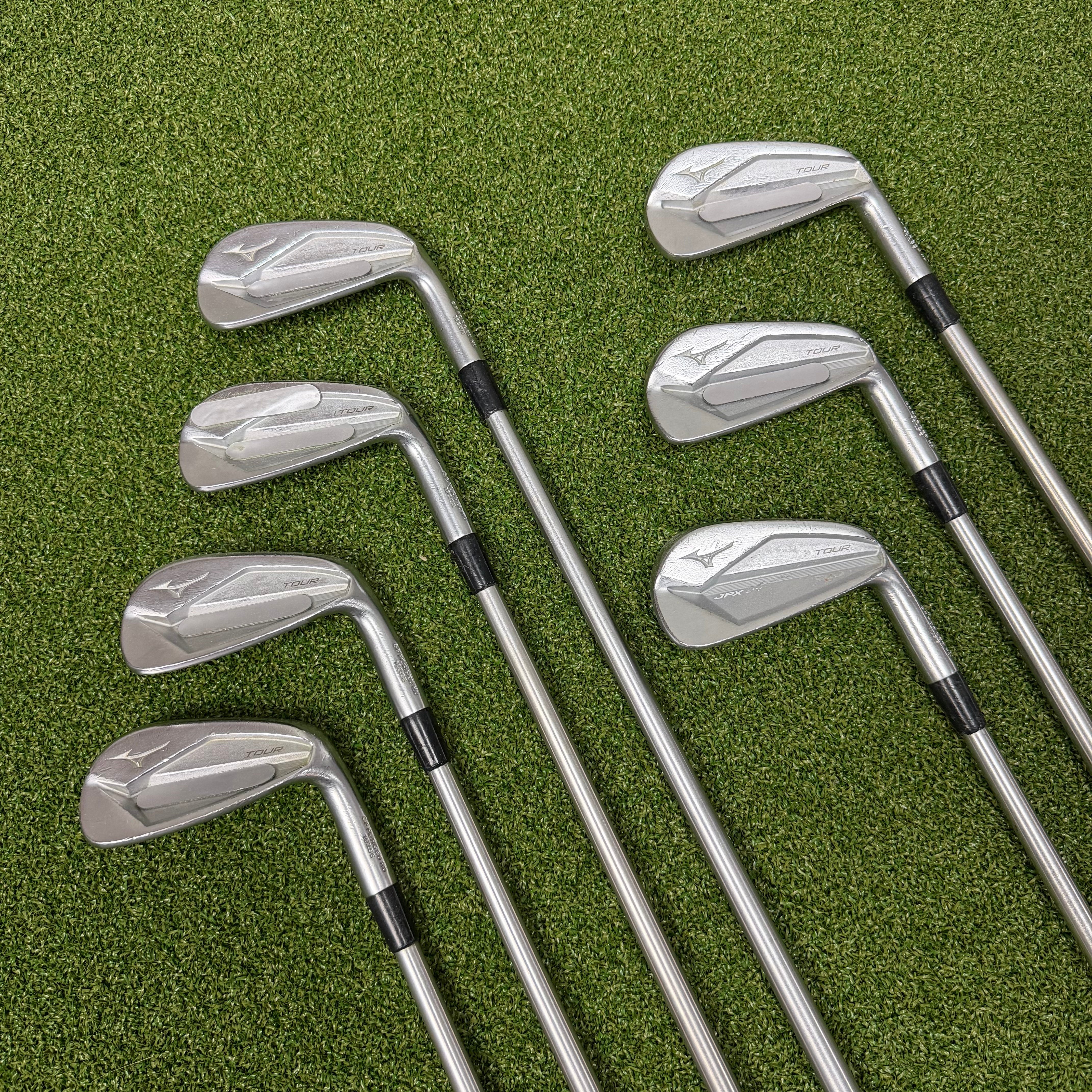 Mizuno JPX JPX 919 Tour Irons - 4-PW - KBS Tour C-Taper 130 X-Stiff Shafts - Golf Pride Multi Compound White & Blue Grips