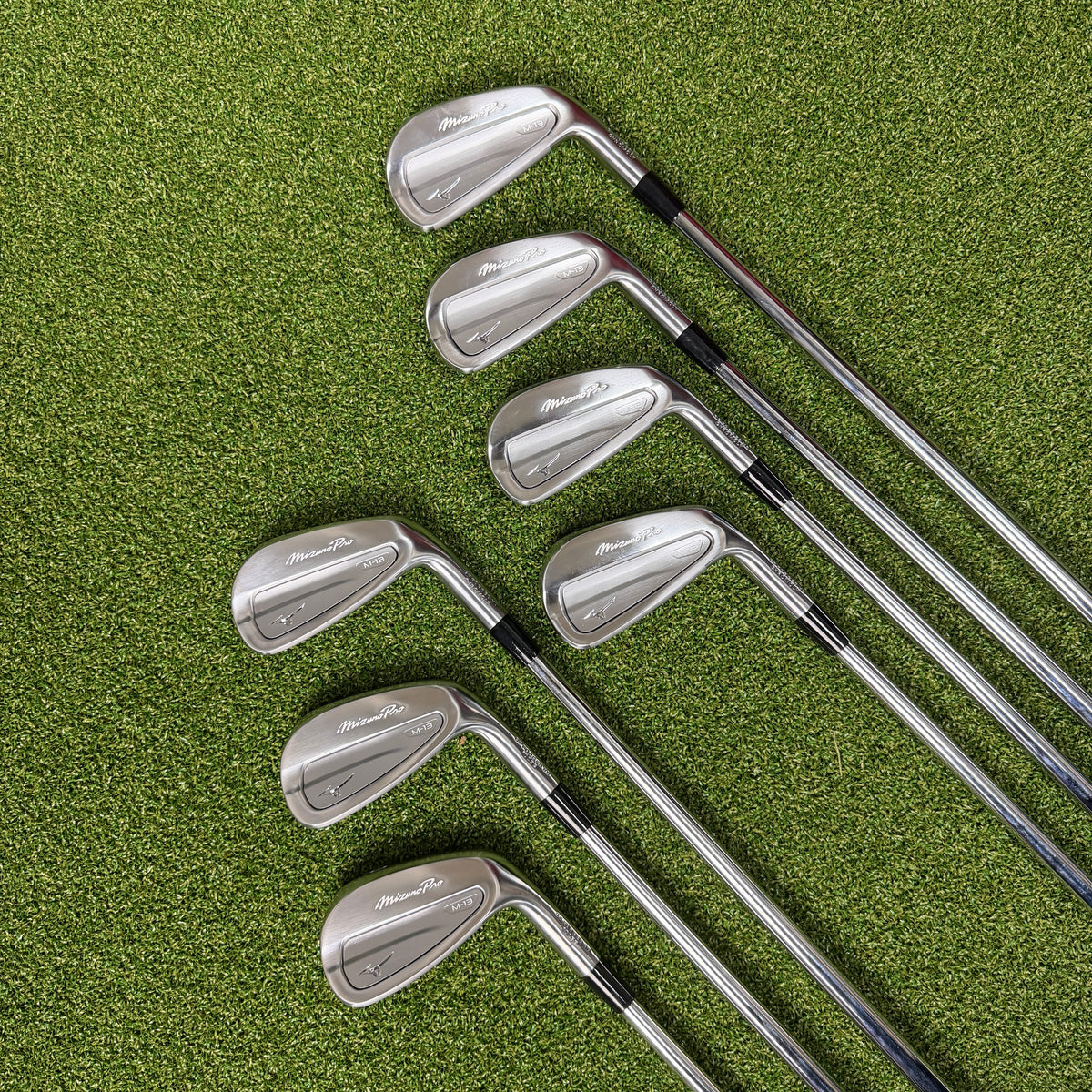 Mizuno Pro M-13 Irons - 4-PW - Project X Rifle 6.0 Stiff - Superstroke Lamkin 100 Midsize Grips
