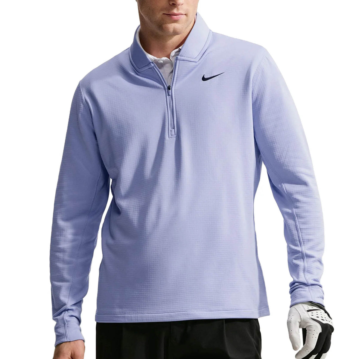 Nike Velocity Therma-Fit 1/2 Zip Golf Pullover - Purple Fade & Black