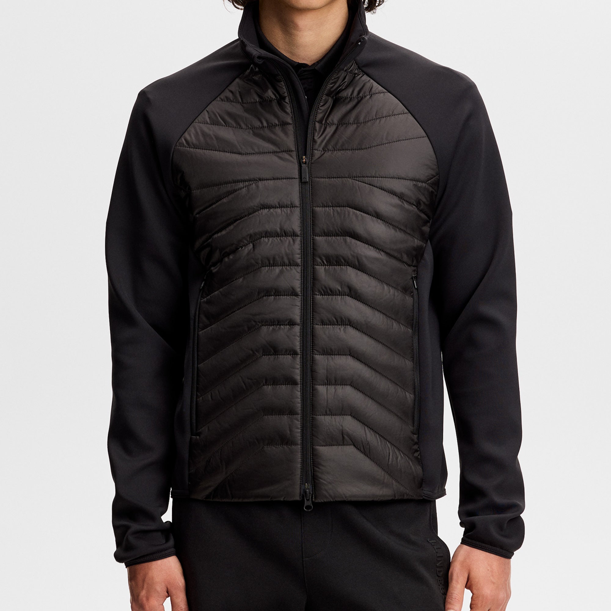J Lindeberg Heyden Quilt Hybrid Jacket - Black