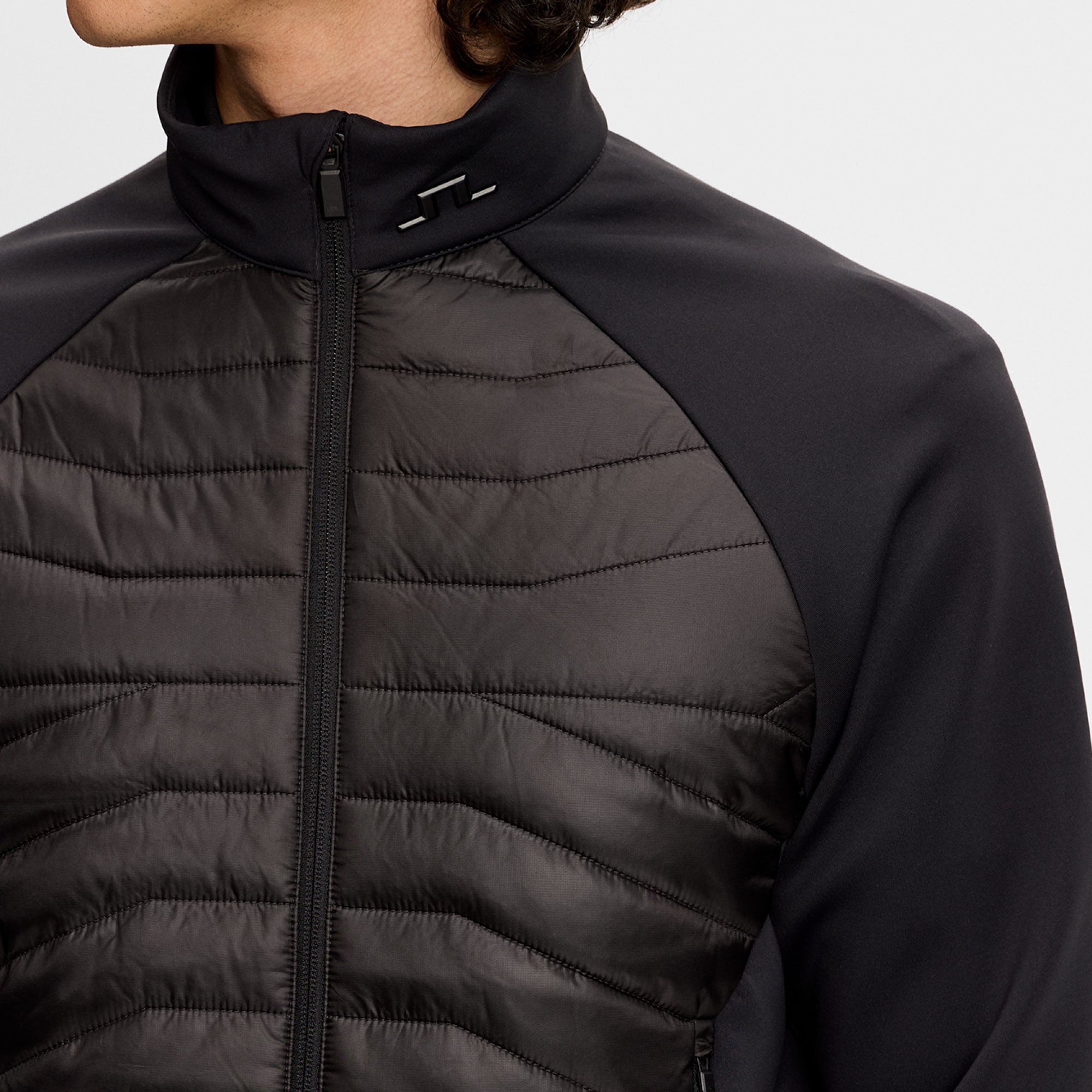 J Lindeberg Heyden Quilt Hybrid Jacket - Black