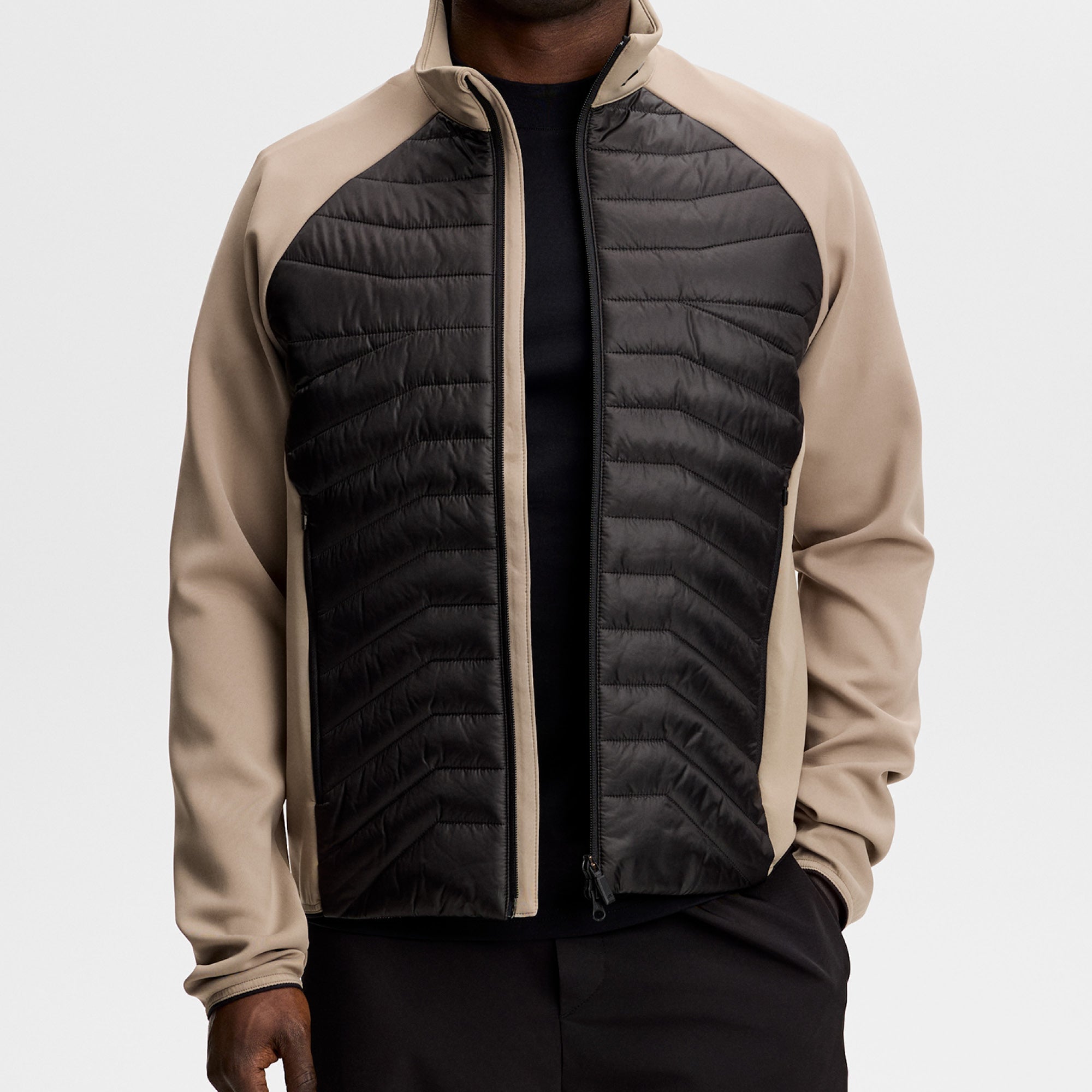 J Lindeberg Heyden Quilt Hybrid Jacket - Brindle