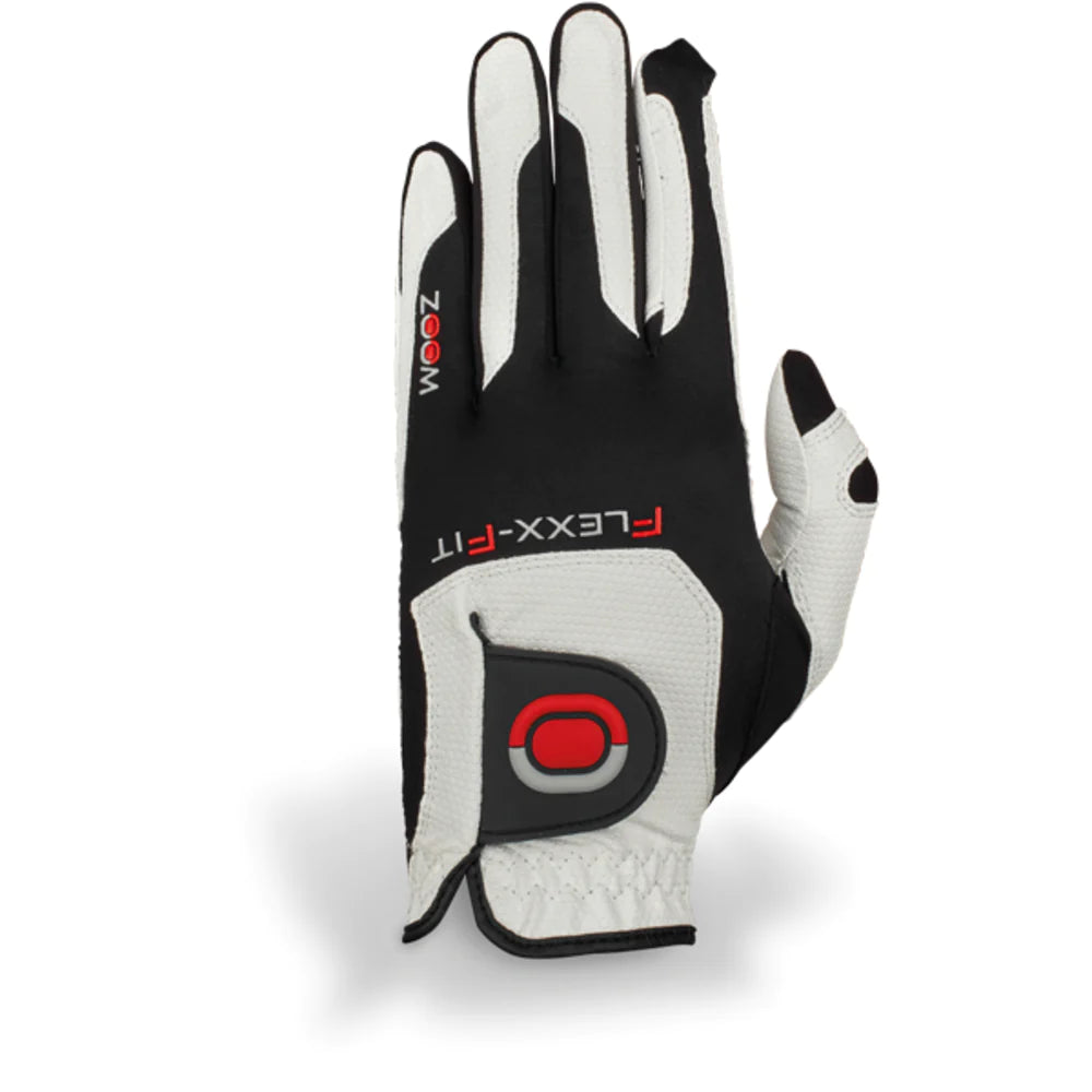 Zoom Junior's Weather Style Glove (White, Black & Red)
