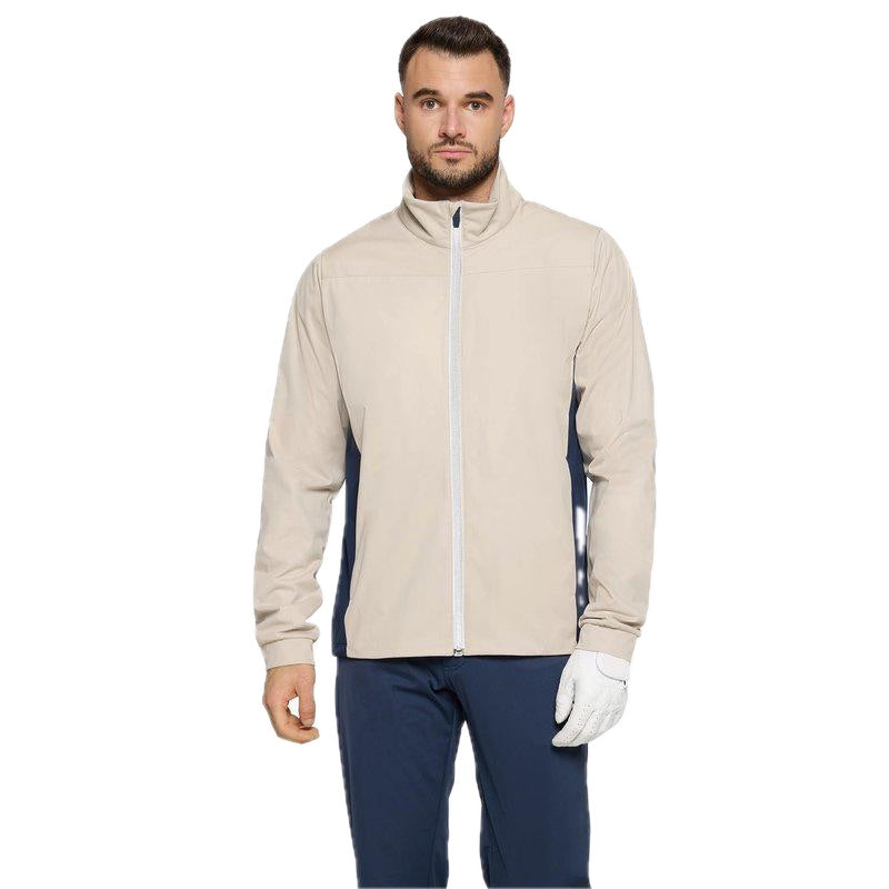 Galvin Green Lloyd Full Zip Golf Jacket - Sand, Navy & White