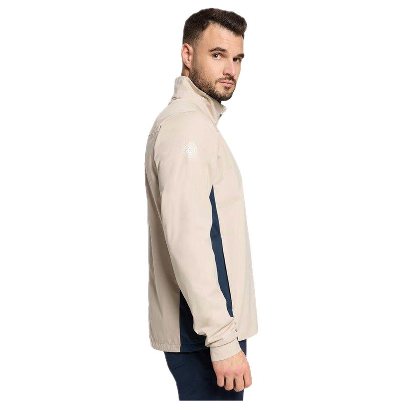 Galvin Green Lloyd Full Zip Golf Jacket - Sand, Navy & White
