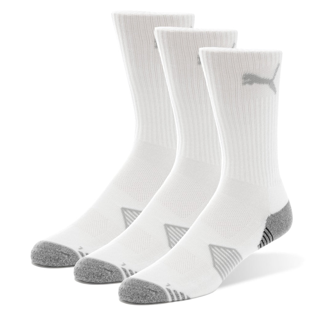 Puma Essential Crew Cut Socks 3 Pack - White